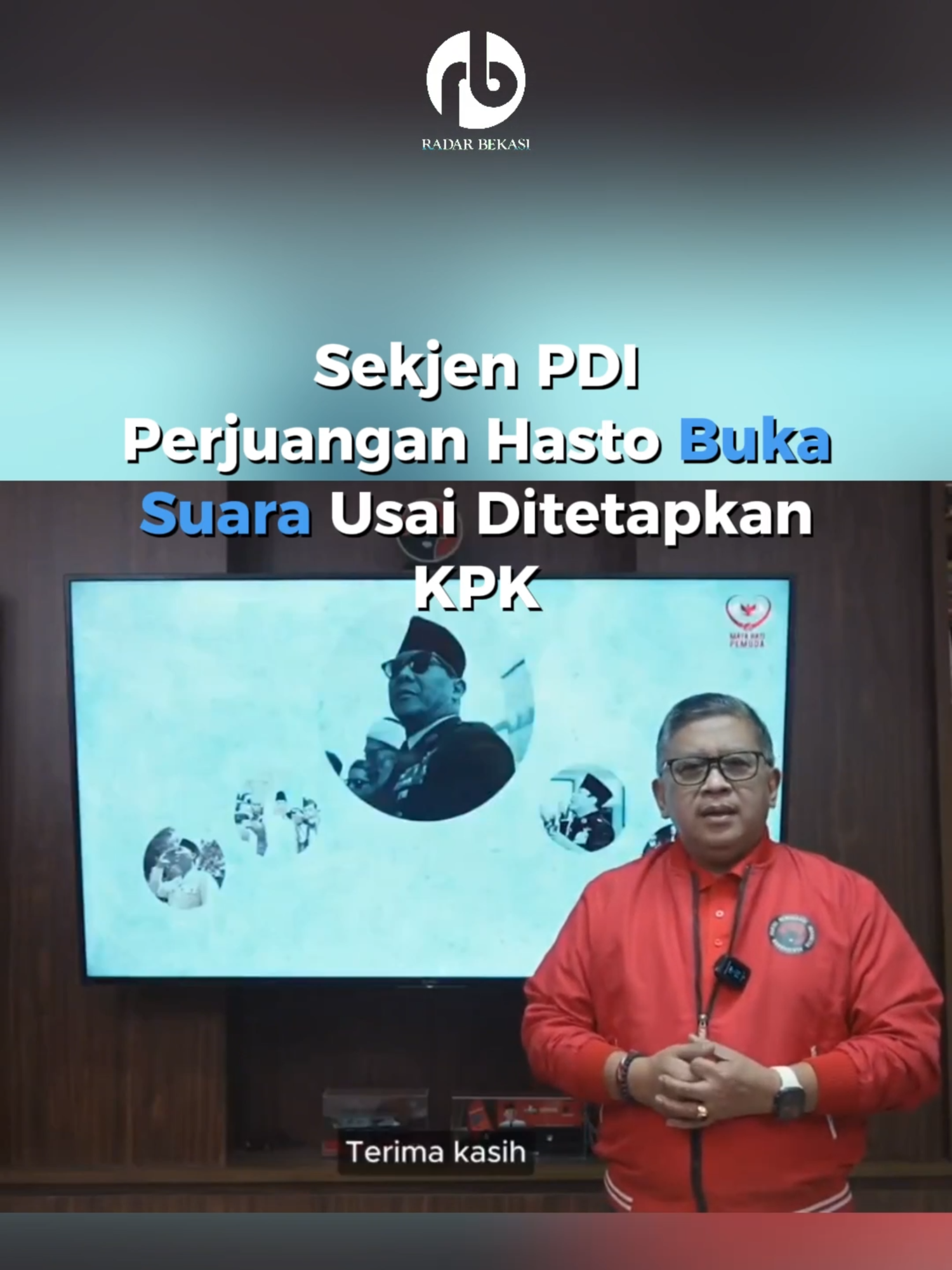 Sekretaris Jenderal (Sekjen) PDI-P, Hasto Kristiyanto, akhirnya buka suara usai ditetapkan sebagai tersangka oleh Komisi Pemberantasan Korupsi (KPK). Dalam pernyataannya yang disampaikan melalui sebuah video, Hasto menegaskan sikap partainya yang menghormati proses hukum dan keputusan lembaga anti-rasuah tersebut. Pernyataan lengkap Hasto silakan simak video berikut. Baca selengkapnya di www.radarbekasi.id (link di bio) #radarbekasii #harianradarbekasi #koranbekasi #beritabekasi #sekjen #pdiperjuangan #kpk