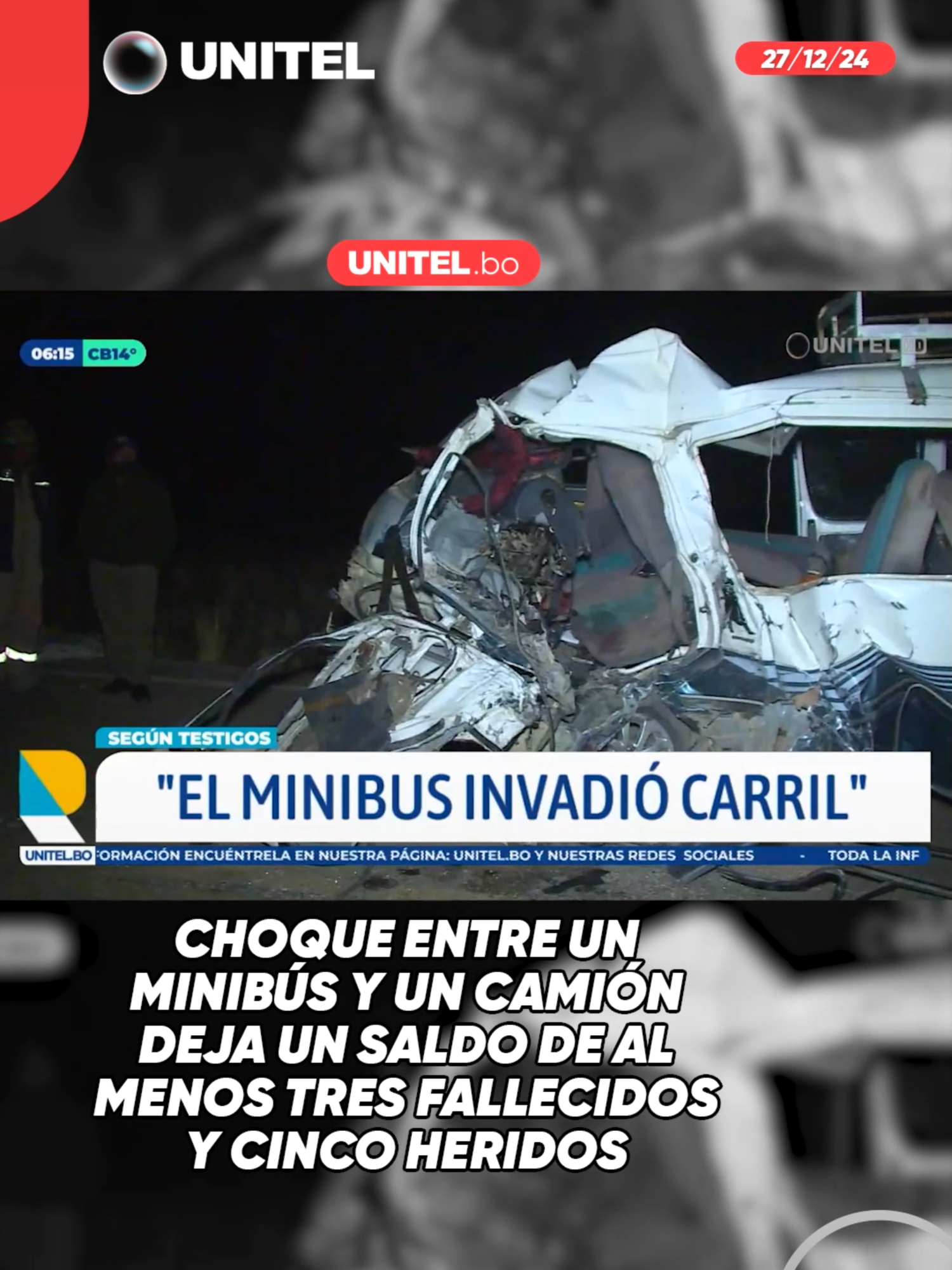 Choque entre un minibús y un camión deja un saldo de al menos tres fallecidos y cinco heridos #Choque #Accidente #LaPaz #Seguridad #Noticias