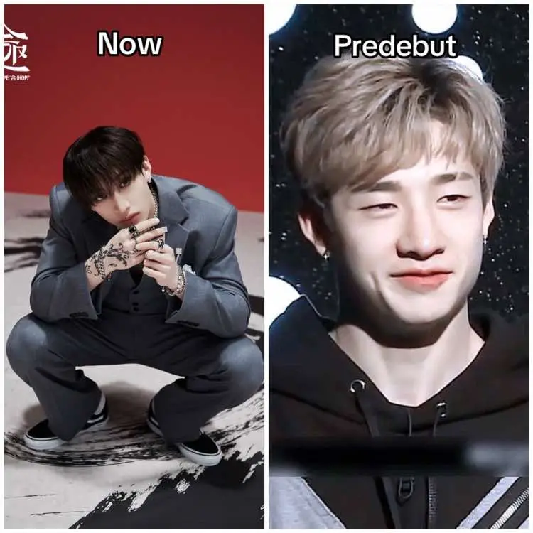 Skz now vs predebut #bangchan #leeknow #changbin #hyunjin #han #felix #seungmin #in #skz 