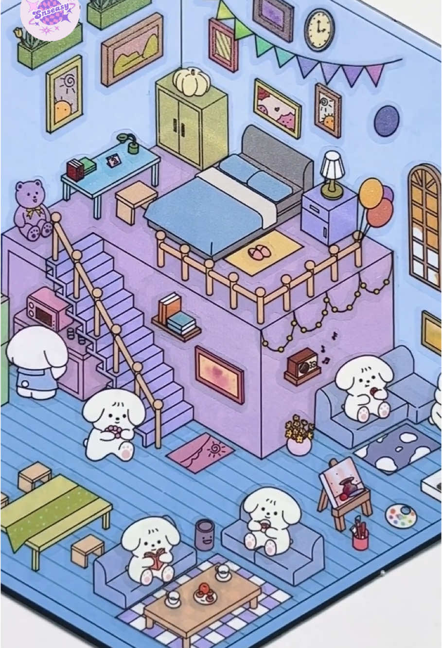 ASMR DIY 3D Miniature Sticker Scene:Puppy Loft🐶🏨📘🩵💙🤍#asmr #stickers #cutesticker #stickershop #scene #stickerart #stickerlover #DIY #forupage #diylover #craft #creative #3dsticker #asmrtiktoks #stickerfortune #cute #satisfyingvideo #SmallBusiness #asmrsounds #giftideas #giftforkids #stickergame #stickermaking #stickerchallenge #stickertok #kawaii #diyproject #diystickers #scrapbooking #journaling #scrapbooklove #journalwithme #usa🇺🇸 #canada🇨🇦 #au #europe #unitedkingdom #de #fr #spain #saudiarabia🇸🇦 #australia #puppy #puppydog 