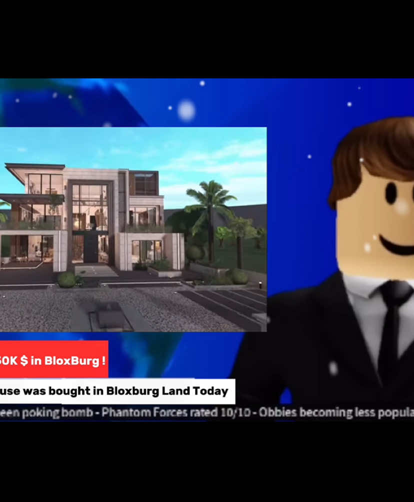 BreakNews: Today a villa of more than 500k $ was bought in BloxBurg. The house contains 5 bedrooms and 5 bathrooms. We thank the creator « Graciexla Youtube » for building this magnificent Villa! #robloxreporter #bloxburg #bloxburgbuild #Robloxnews 