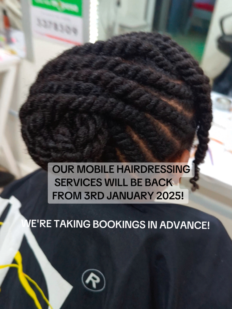 Our Mobile Hairstylists are READY to come where you are in 2025!We're taking bookings for salon services at your home/office within nrb & it's neighbours counties. H/SECALL Appointments remain to be in ADVANCE Bookings ONLY! #naturalhairdressingservices #naturalhairstylistnairobi #naturalhairsalon #naturalhairsalonthikaroad #nairobihairstylist #naturalhairsalonnairobi #nairobisalon #nairobinaturalhairsalon #mobilehairstylistnairobi #mobilehairdressernairobi #housecallsnairobi #mobilehairdressers 