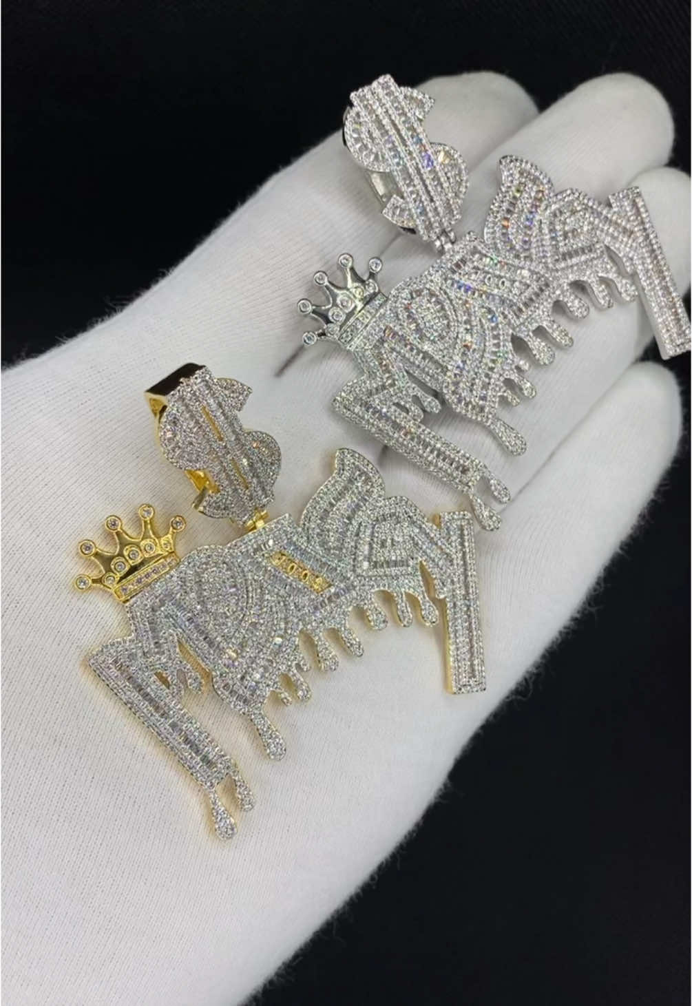 Silver or Gold?  Let us know in the comments below 👇🏽  • Luxury on a budget  • VVS Shine  • Free 24” rope chain • Free shipping on all orders  www.iceypyramid.com 💎 . . . #vvs #icedout #hiphop #jewelry #diamond #iceypyramid #tiktok #blingbling #pendants #icedoutjewelry #luxury #fashionaccessories 