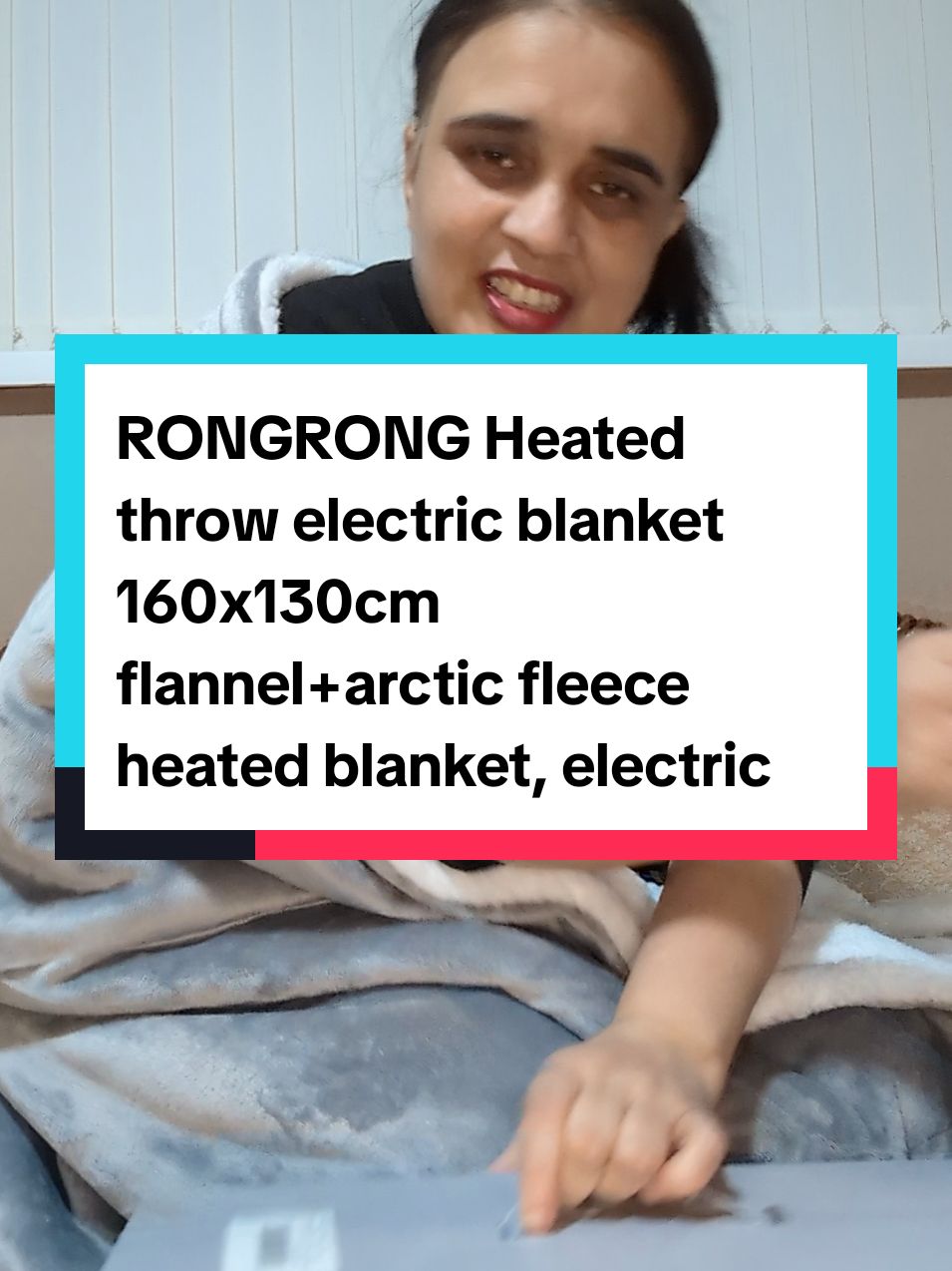 RONGRONG Heated throw electric blanket 160x130cm flannel+arctic fleece heated blanket, electric throw for sofa , electric blanket  #heater #heated #heatedblanket #heatedthrow #rongrong #blanket #throw #fleece #fleeceblanket #electric #flannel #tiktokmademebuyit #tiktokshop #womenownedbusiness 