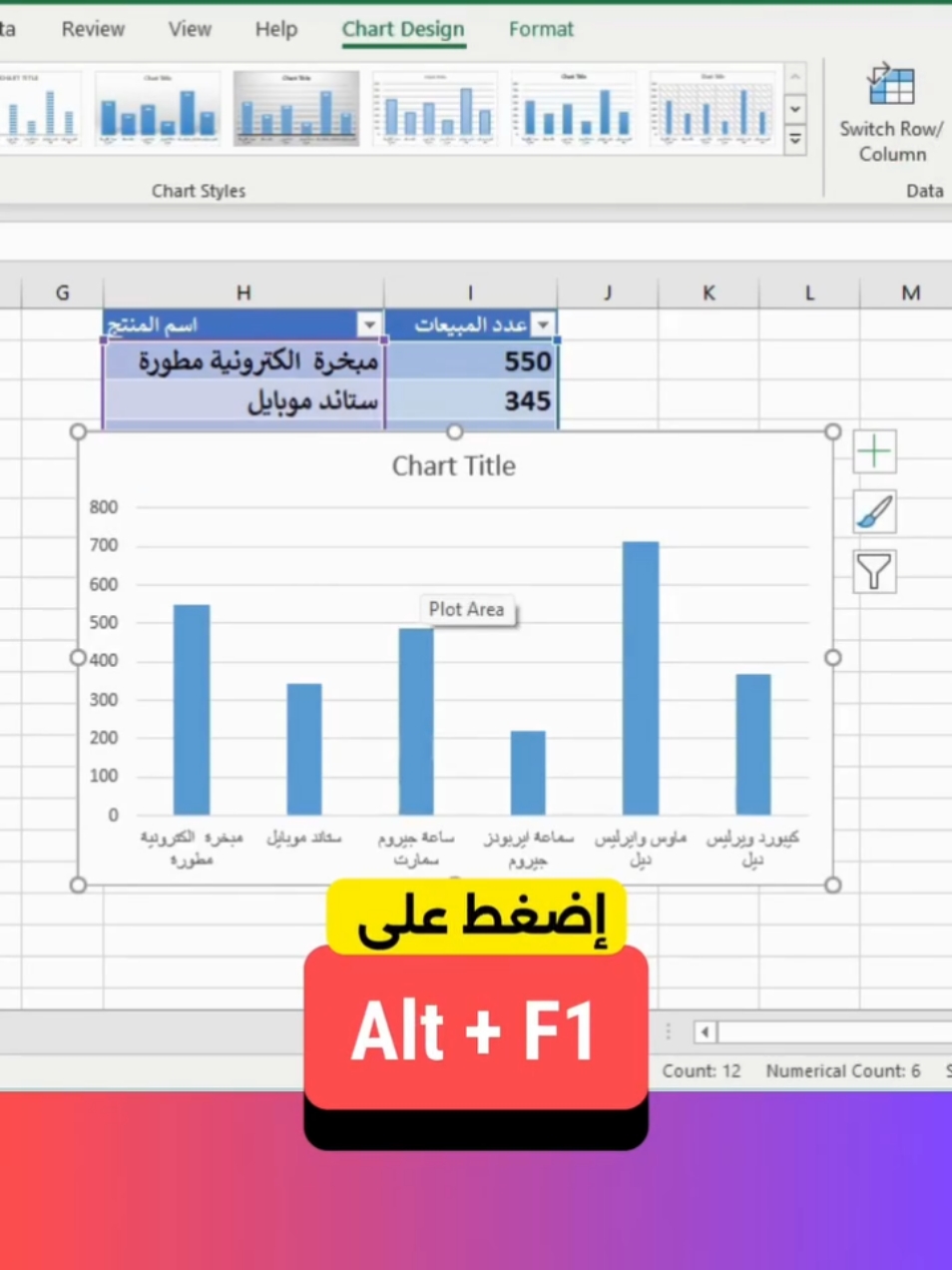 اسهل طريقة لإدراج رسم بياني #excel  #excel  #الاكسل  #الاكسل  #تعلم_على_التيك_توك  #excellent  #office  #الاهلي  #الاهلي #هدف 