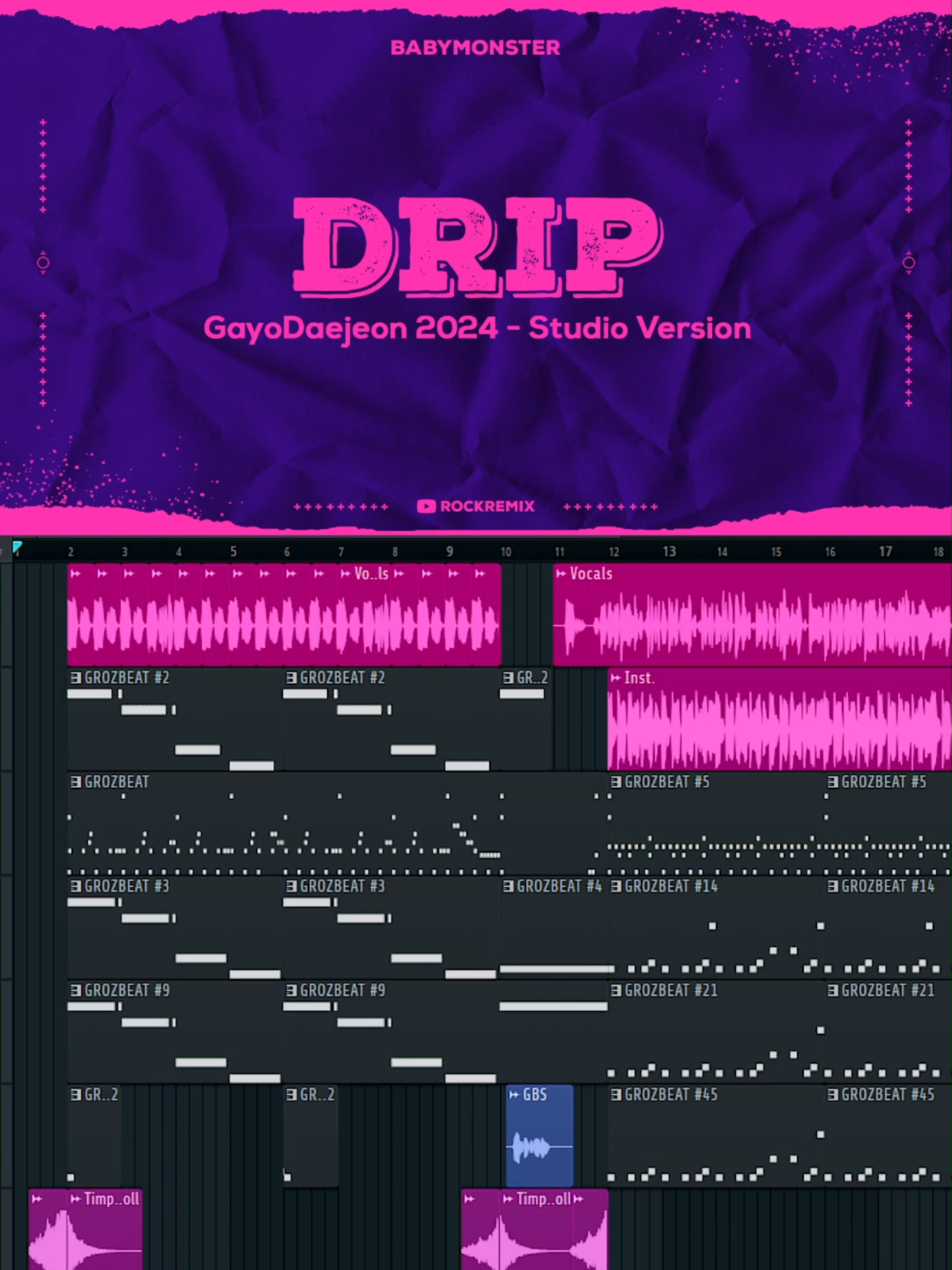 INTRO + DRIP (GayoDaejeon 2024) #babymonsterr #dripp #gayodaejeon2024#GROZBEAT #ROCKREMiX #yg