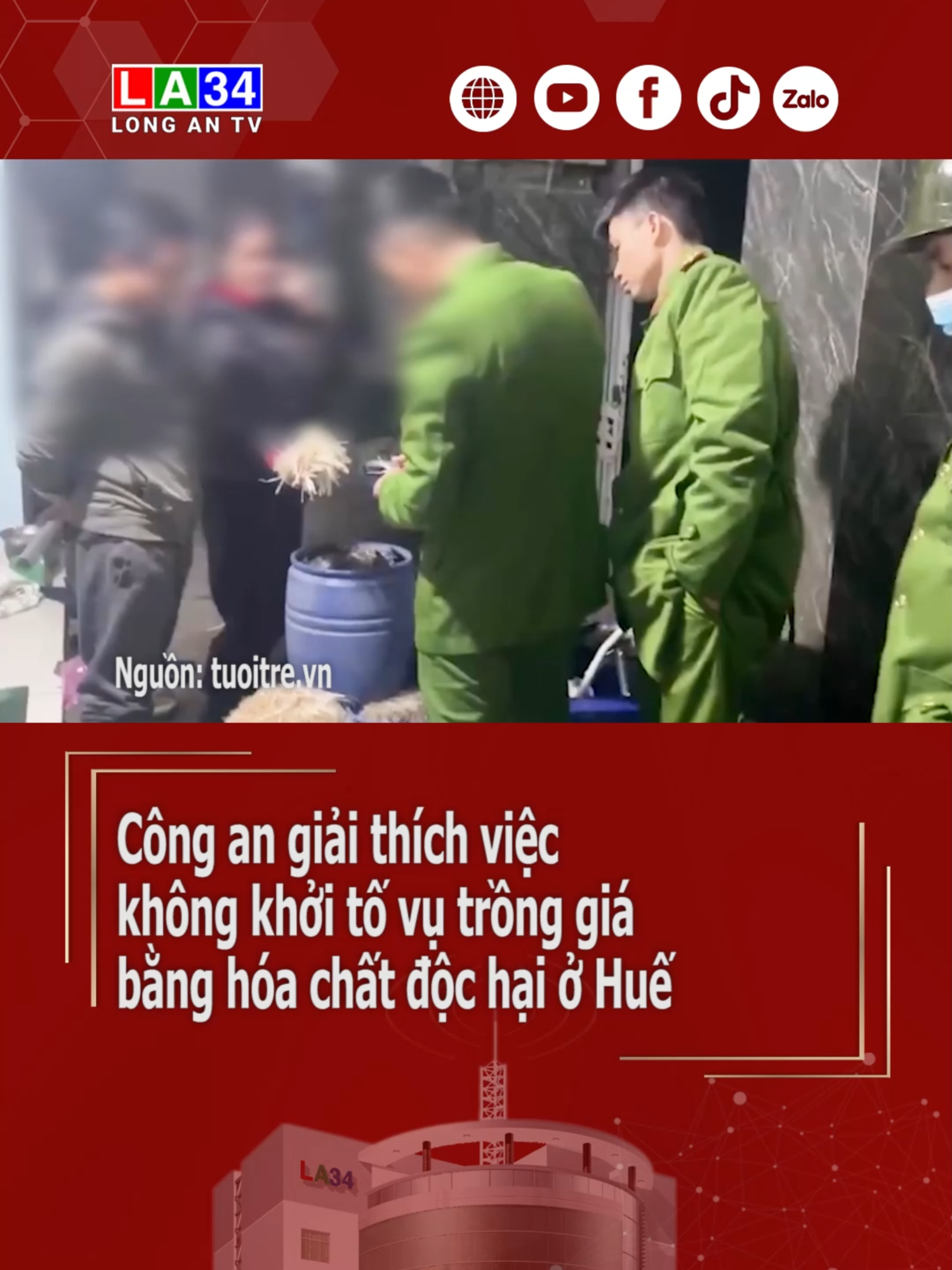 Công an giải thích việc không khởi tố vụ trồng giá bằng hóa chất độc hại ở Huế #antoanthucpham#huế #longantv #tiktoknews #new #socialnews #tintuc #mcv #62longan