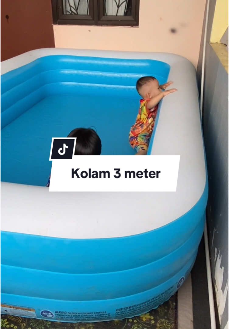 Lika liku merakit kolam renang portable 3 meter, kolam renang anak jumbo #fyp #fypシ゚viral 