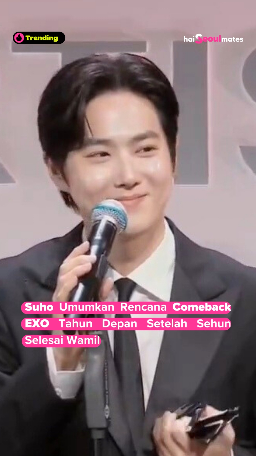 EXO-L, FINALLY!!! 🥹😭🎉 Dalam pidato kemenangan Suho atas penghargaan “Best Artist” di 2024 Asia Artist Awards yang berlangsung malam ini Thailand, Suho mengumumkan bahwa EXO bersiap comeback tahun depan setelah sang maknae, Sehun, menyelesaikan wajib militer! #Suho #EXO #HaiSeoulmates #hsm_suho #hsm_exo 