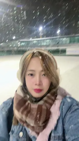 Snowy night #fyp #snow 