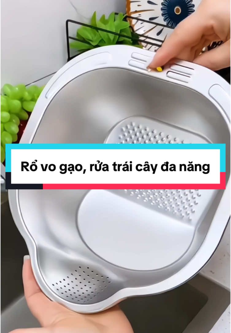 Rổ vo gạo, rửa trái cây đa năng #giadung #giadungtienich #giadungthongminh #rovogao #chauruadanang #roruahoaqua 