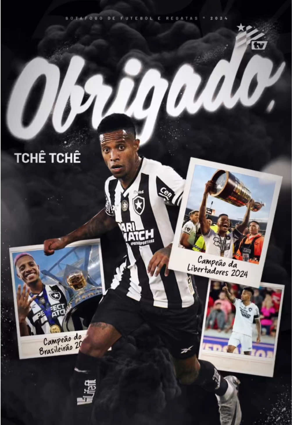 O CORRE É LOUCO! 🤪💨 Obrigado, Tchê Tchê! 6️⃣🔥⭐️🏆 #BFR #botafogo #tchêtchê #futebol #edit #video #tiktokespoetes