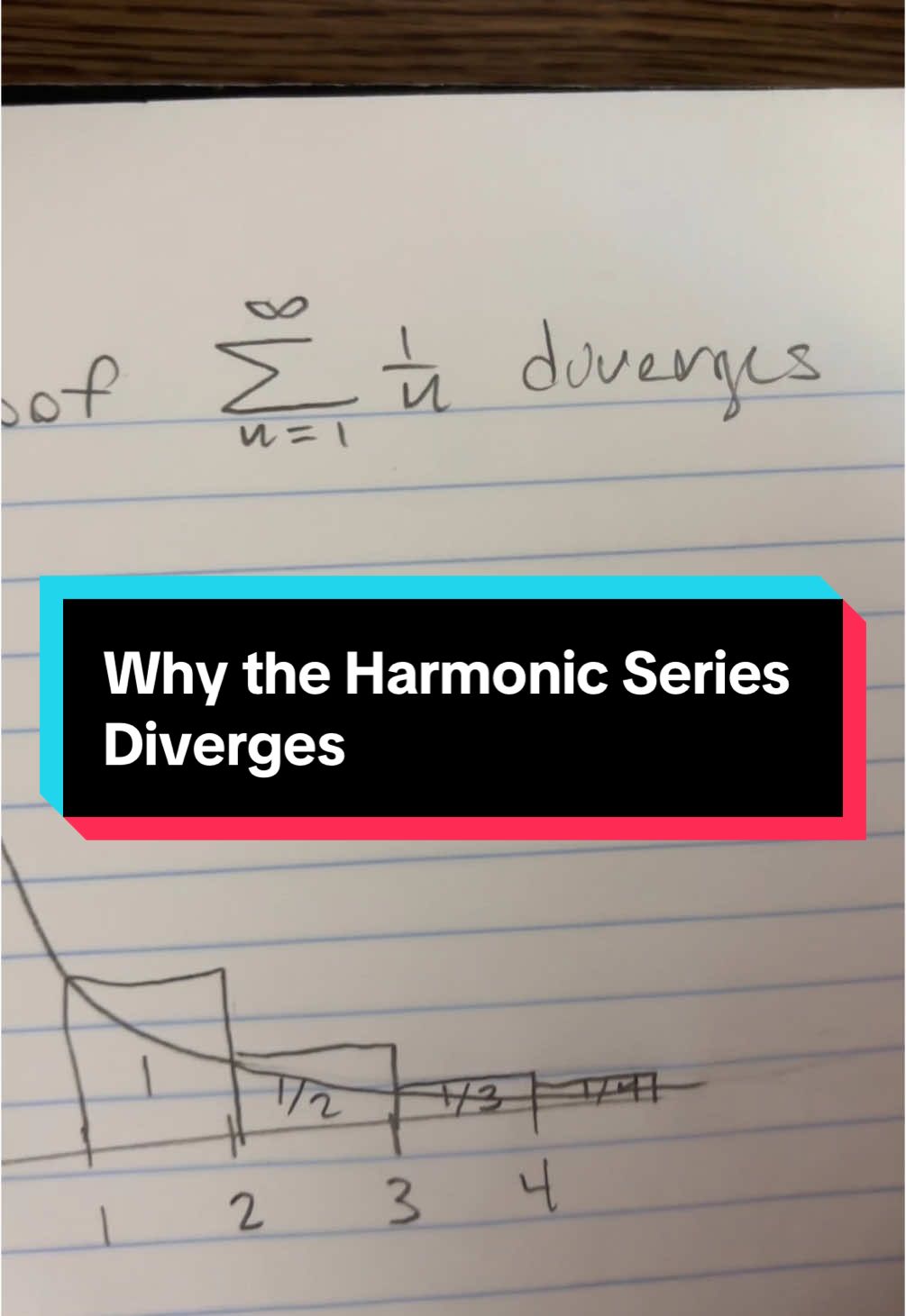 A simple proof that any calc 1 alum should be able to get down with. Infinite series are very mysterious and have some weird properties. I personally really enjoy studying them. #calculus #infiniteseries #harmonicseries #calc2