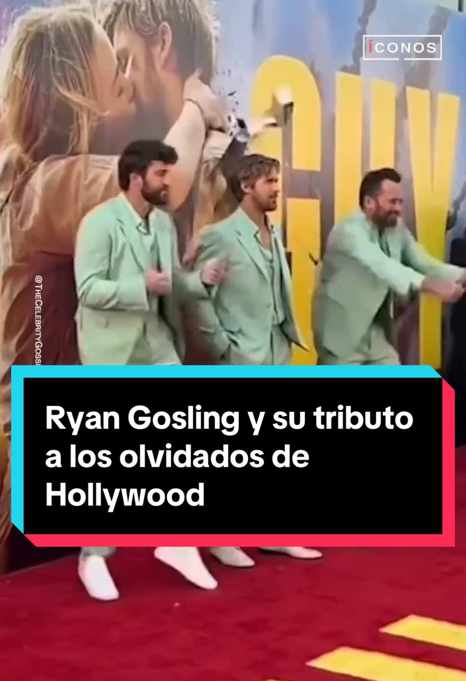 #RyanGosling y su tributo a los olvidados de #Hollywood #redcarpet #entretenews #premiere #alfombraroja #actor 