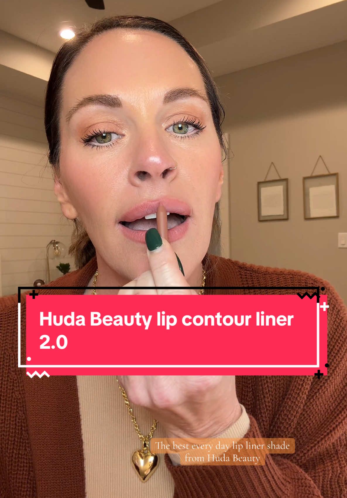 This is the perfect every day lip liner! I love the application & the long wear. #lipliner #lipduo #lips #makeup #grwm #hudabeauty @Huda Beauty #skincareover40 #trending #longlasting #longlastingmakeup 