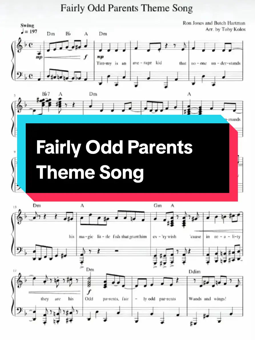 Fairly Odd Parents Theme Song #perfecttpiano #piano #pianotutorial #pianocover #pianomusic #tutorial #coversong #sheetmusic #sheet #recommendations #playpiano 