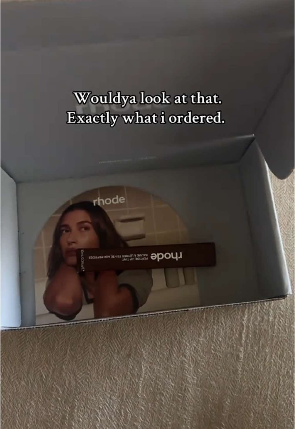 Yall need to chill with the packaging 🤣 you ordered a lipgloss what’d you want her to do? Ship the whole company to you? #rhode #rhodepackage #lipgloss #makeup #haileybieber #fyp #unboxing 