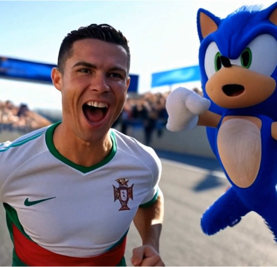 Sonic #ia #inteligenciaartificial #cristianoronaldo #messi 