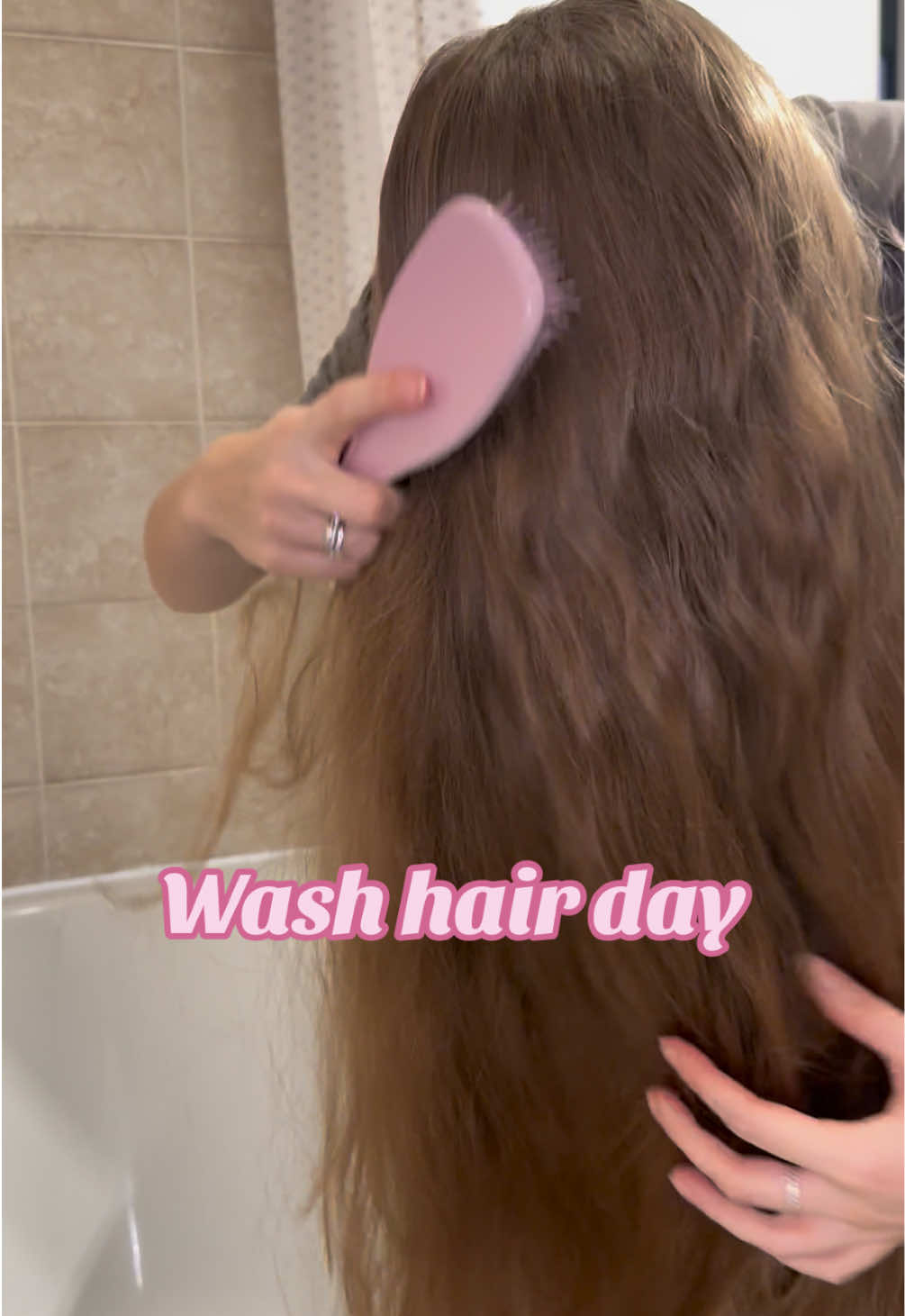 Wash hair day #haircareroutine #longhair #capelli #hairtok #asmrhair 