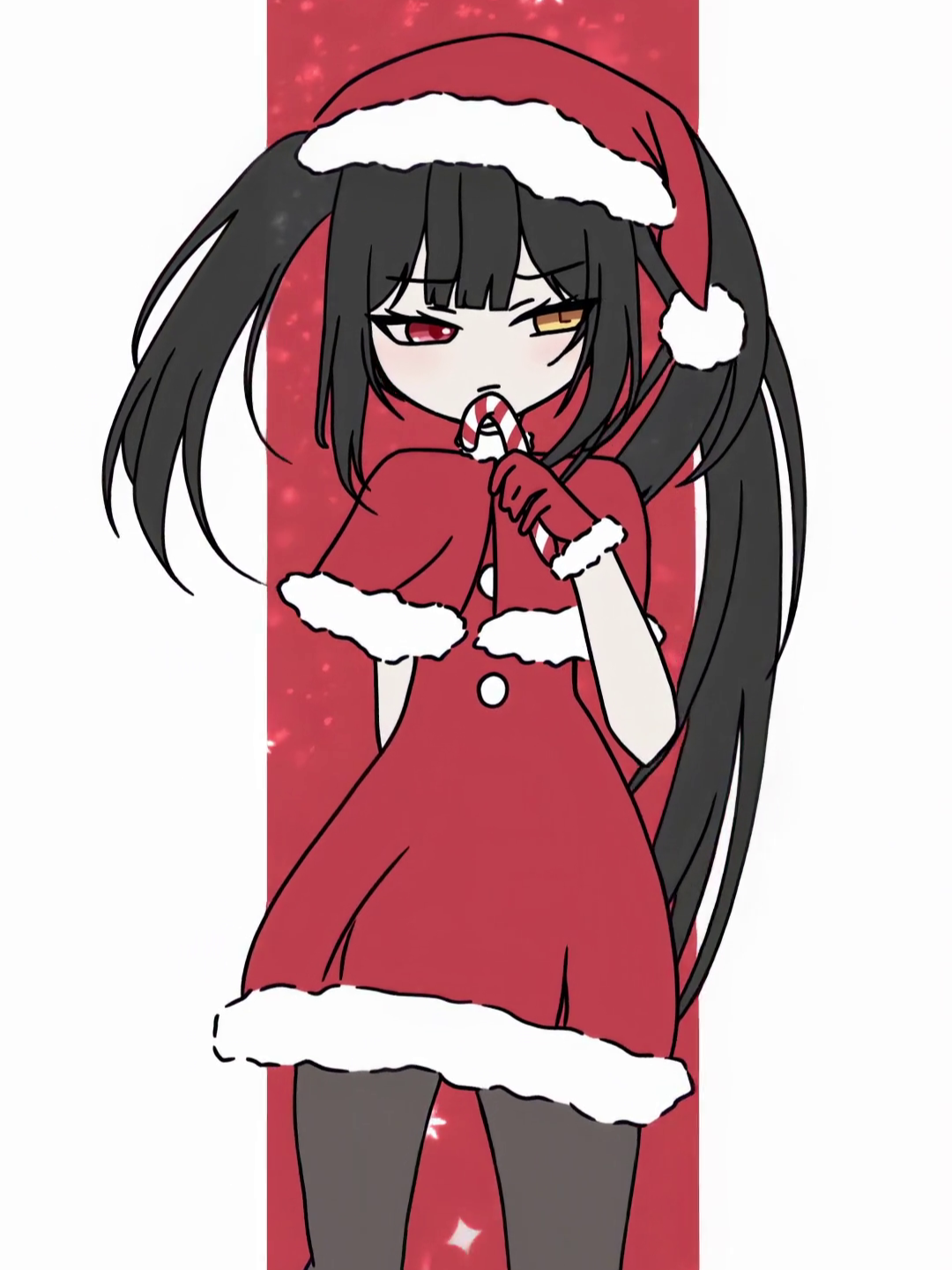 Kurumi's Christmas version! - Animation cr: @sparklin_watr - From today, I'm gonna post the originals, once per day, until New Year's Eve! Today it's Kurumi Tokisaki's version of the Christmas Rabbit Hole (it feels weird to write that >