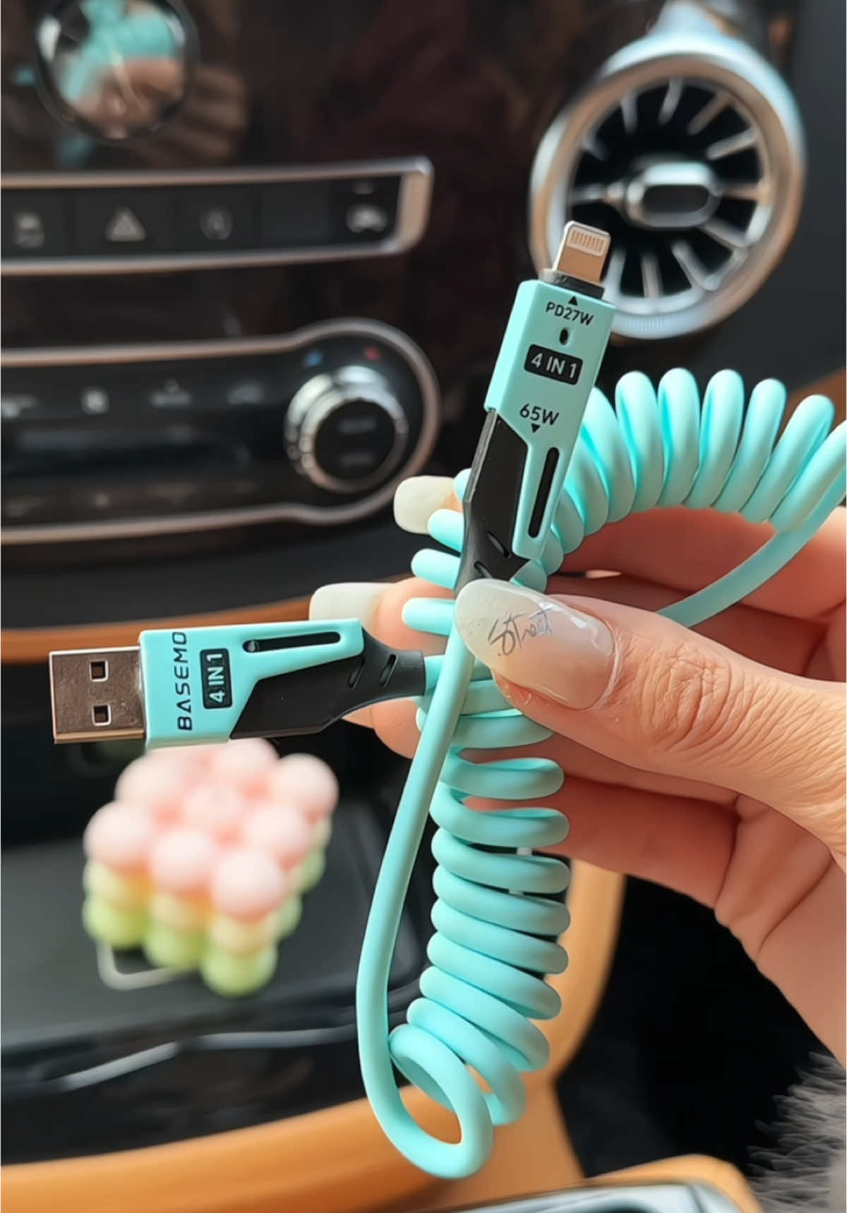 Dây cáp sạc lò xo đa năng, hỗ trợ sạc nhanh và thiết kế rút gọn #capsacnhanh #capsacdanang #capsac4in1 