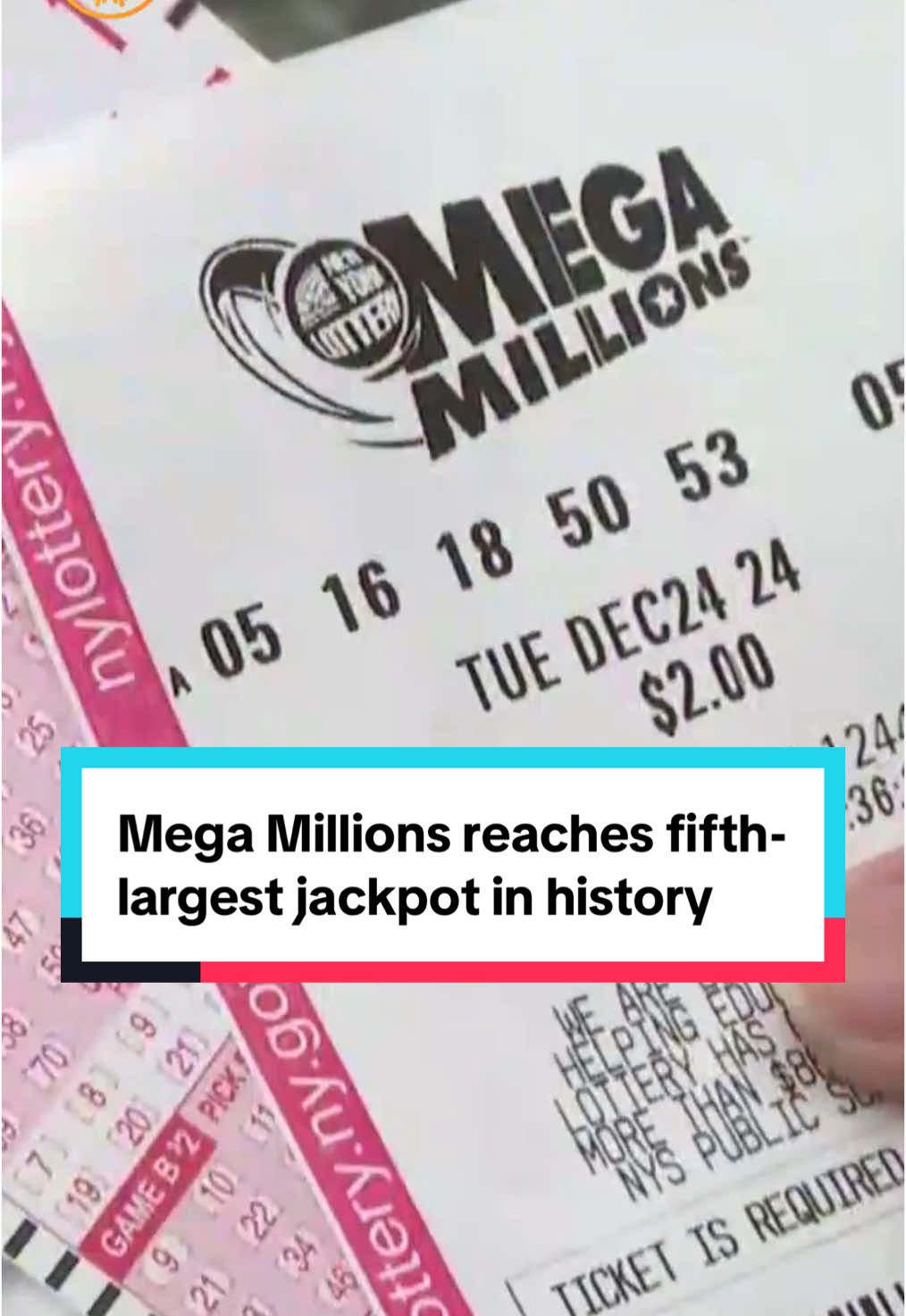 The Mega Millions lottery jackpot stands at $1.15 billion before tonight’s drawing, making it the fifth-largest jackpot in history. But the odds of winning? 300,000,000 to 1. #megamillions #lottery #jackpot