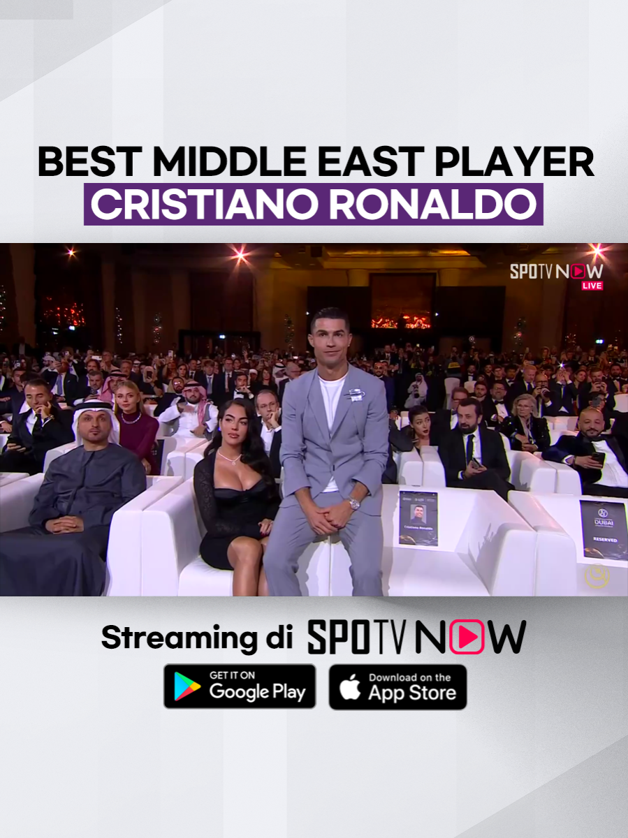 #GlobeSoccerAwards ⚽ - THE G.O.A.T! Cristiano Ronaldo memenangkan Best Middle East Player of The Year di Globe Soccer Awards 2024! #CristianoRonaldo Saksikan Globe Soccer Awards hanya di Aplikasi #SPOTVNOW! ⏭️ https://onelink.to/spotv_indonesia #SPOTV #SPOTVIndonesia