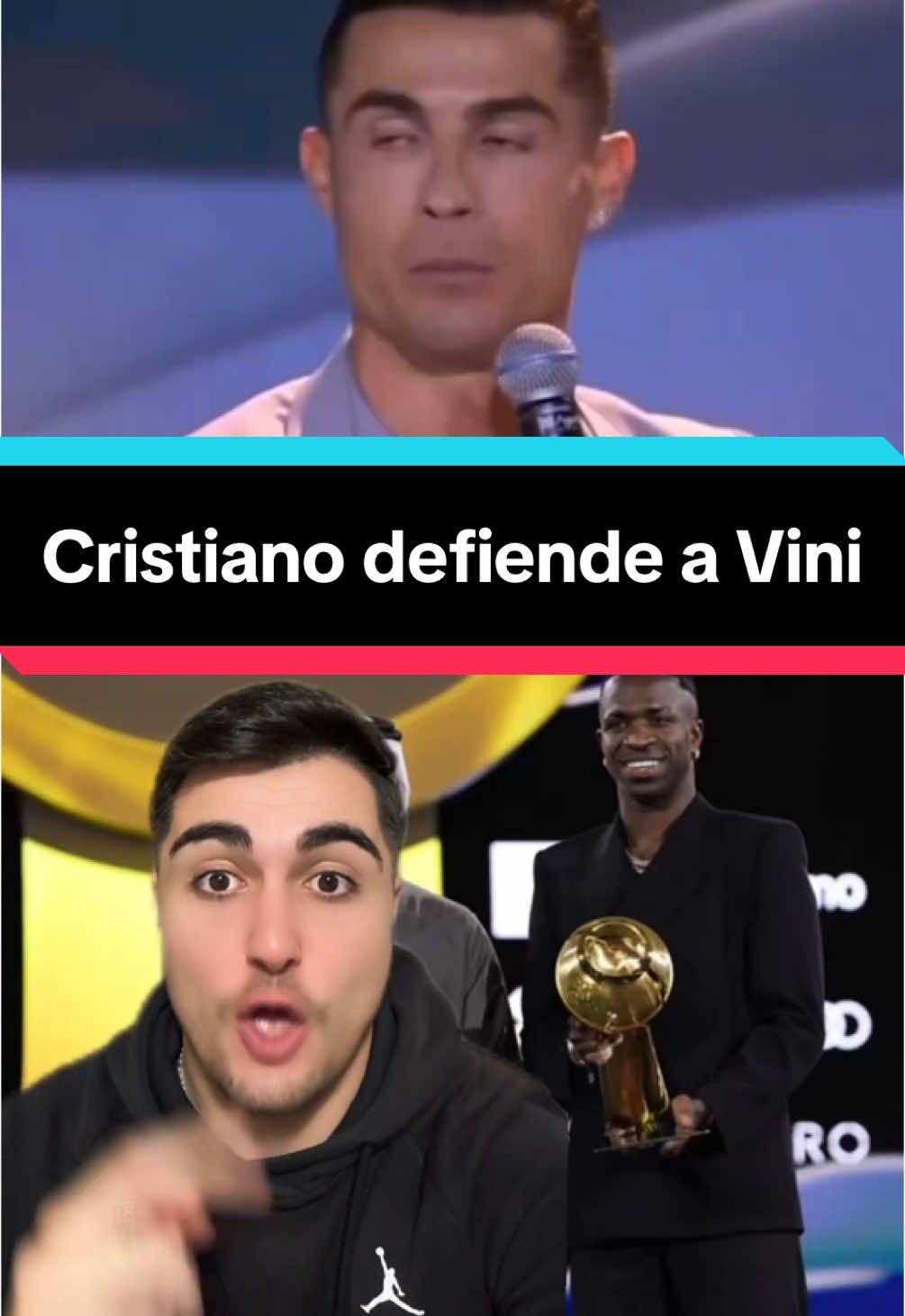 Cristiano defiende a Vinicius y su balón de oro #deportesentiktok #tiktokfootballacademy #balondeoro #cristianoronaldo #vinicius 