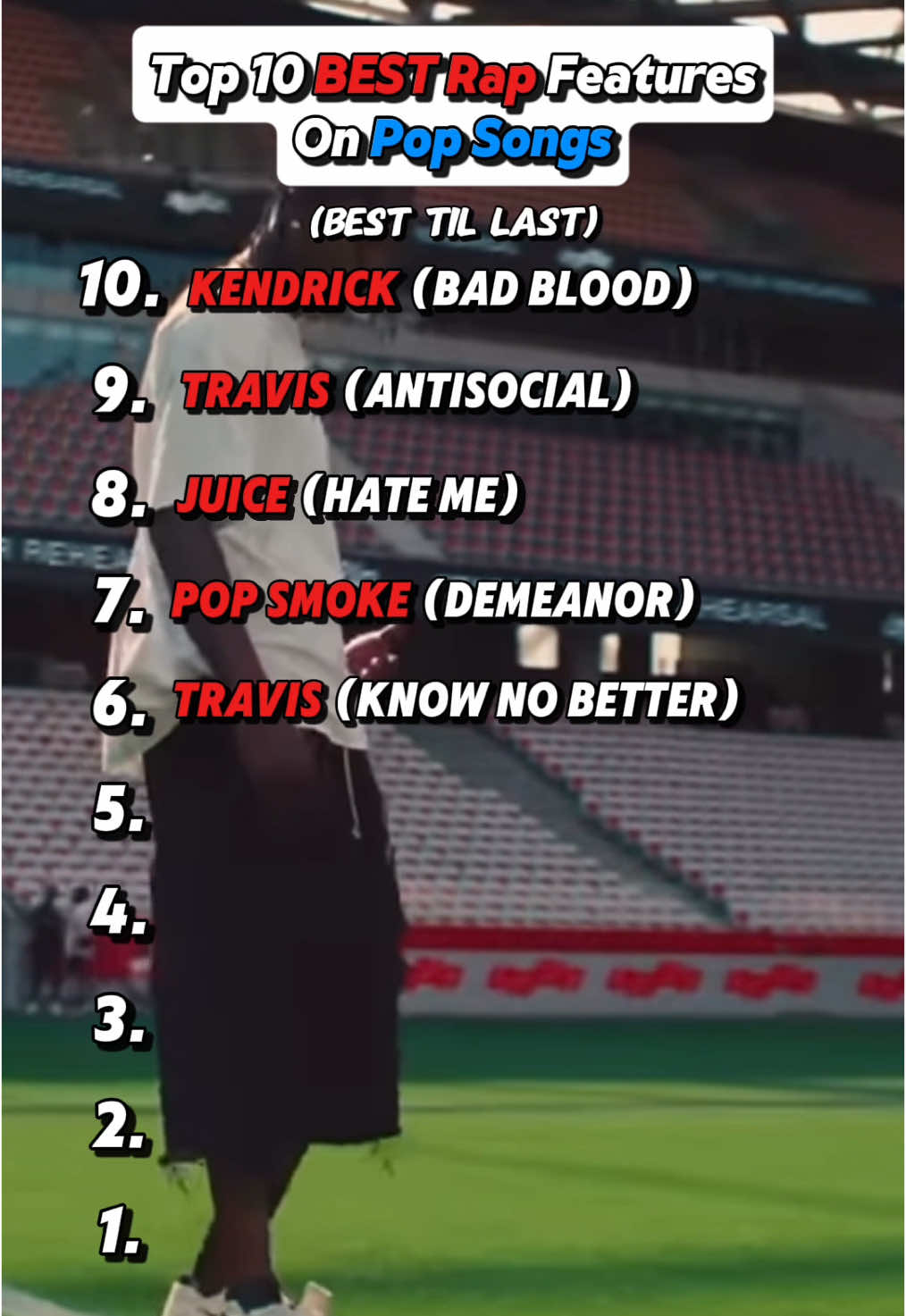 The top 3 are iconic #hiphop #pop #youngthug #travis #juicewrld #postmalone #dababay #polog 