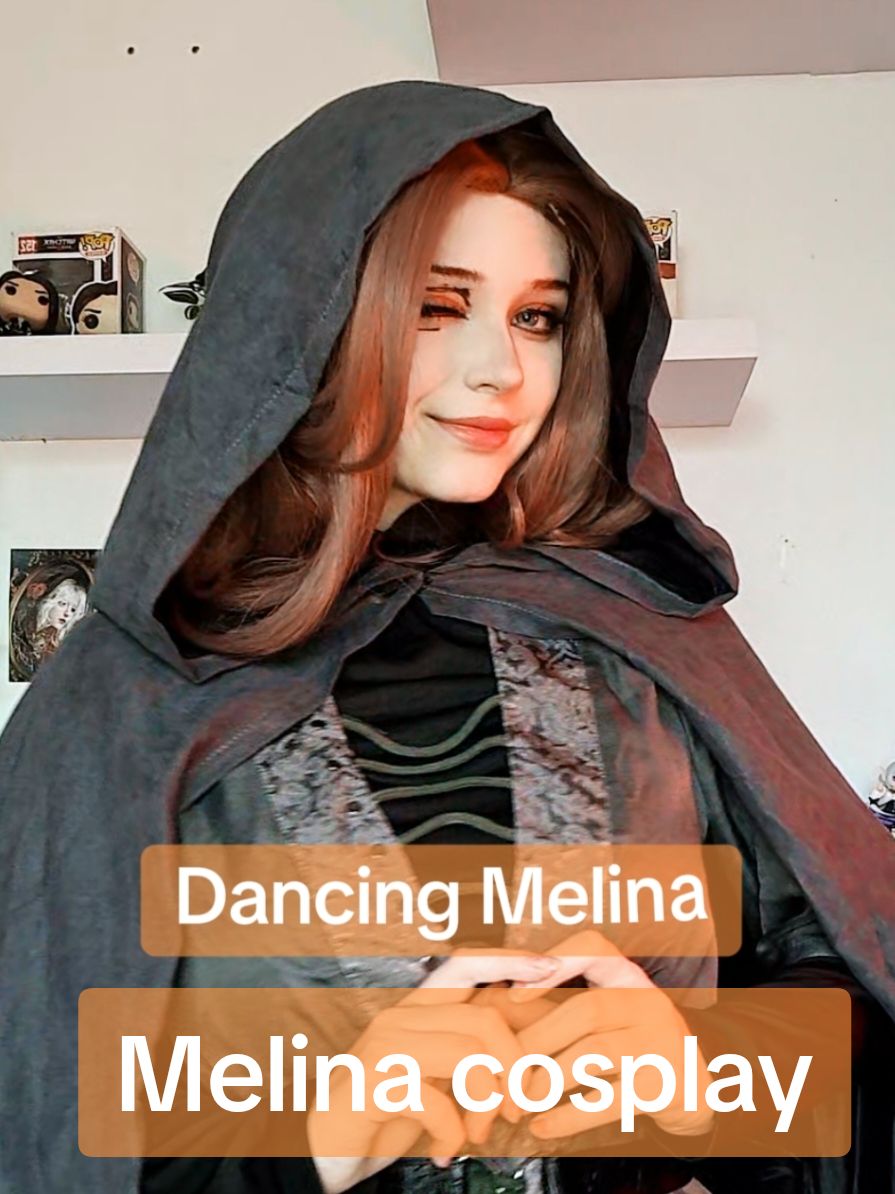 bringing back my melina cosplay 🥰 The wrinkles come back so fast i ironed it i swear 😭 #cosplay #melinacosplay #eldenringcosplay #dance 