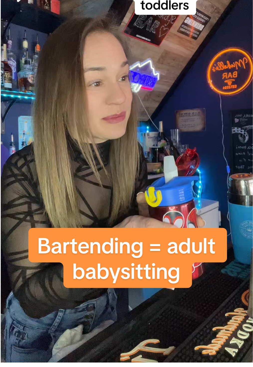 Replying to @JustCrysa how drunk people act toddlers 😂 bartending is like adult babysitting #bartender #toddlermom #prekteacher #drunkpeoplebelike #serviceindustry 