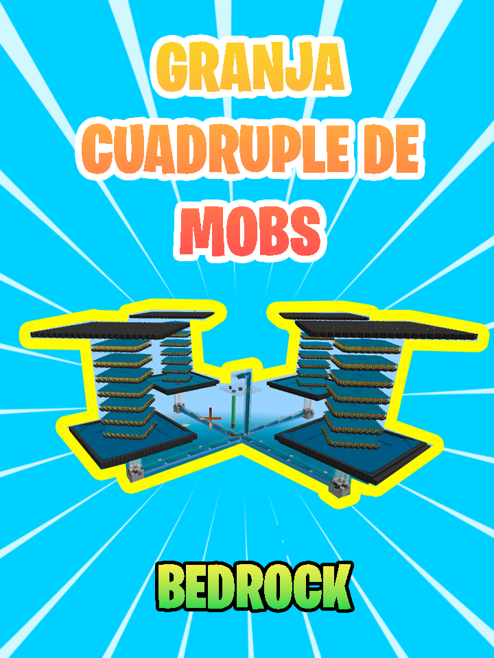 GRANJA DE MOBS CUADRUPLE 1.21.51 #Minecraft #bedrock
