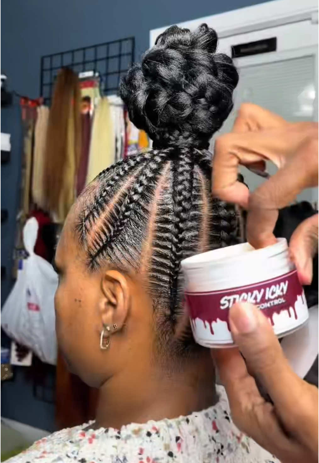 THE BUTTERFLY BUN IS CREATED SEPARATELY 🦋  Click the link to use code: RSTYLES10 for discount  #fypシ゚viral🖤tiktok #braidstutorial #braid #braidersontiktok #braider #braidstyles #stickyicky #stitch #fypシ゚viral #fypシ #braids #stitchbraids #edgesonfleek