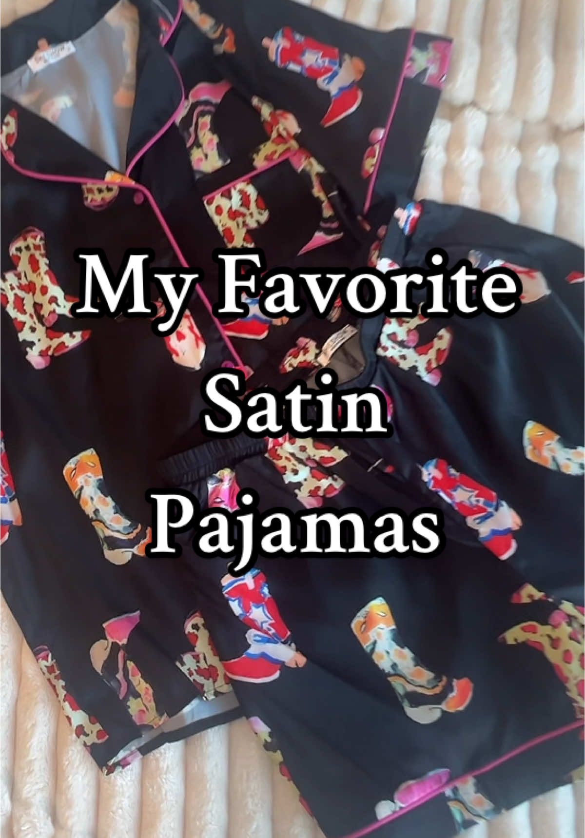 The perfect pajamas for your next trip to Nashville or a country festival. #satinpajamas #nashvilleoutfit #stagecoachoutfits #bacheloretteparty #nashvillebachelorette @SheShow 