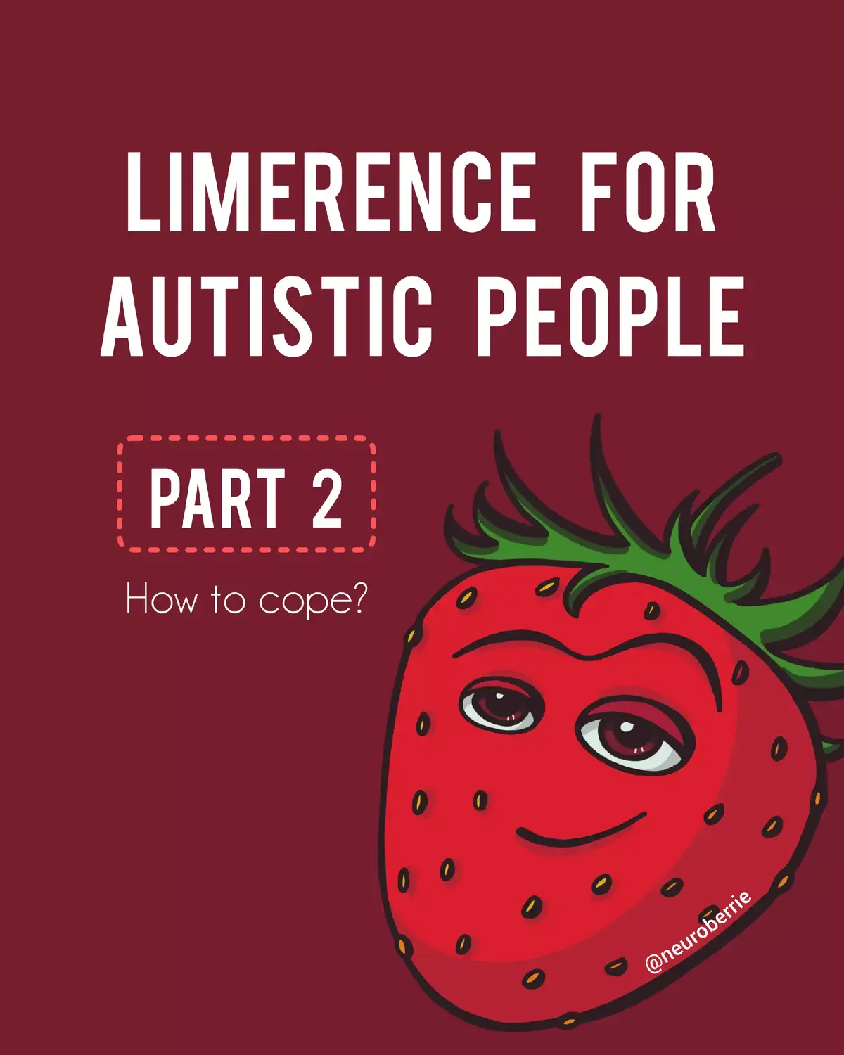 What is #limerence ? And what's the difference in experiencing limerence for #autistic people? Read in part 1 (hashtag #neuroberrie_limerence) Understanding and Managing Limerence: Strategies for Autistic Individuals Recognizing the importance of finding effective ways to cope with limerence is especially crucial for autistic individuals, as this condition can be more intense and long-lasting for them. Beyond the methods already mentioned, here are additional strategies to consider: 1. Cognitive Behavioral Therapy (CBT): Identifying and reshaping thought patterns: Working with a therapist can help identify and modify negative or intrusive thoughts related to the object of limerence. Developing alternative behavioral responses: CBT provides tools for creating new ways to respond to triggers connected to limerence. 2. Mindfulness-Based Therapy: Practicing presence in the moment: Regular mindfulness exercises and meditation help reduce obsessive thoughts and emotional reactivity. Accepting emotions without judgment: Mindfulness encourages accepting feelings without trying to change them, which reduces resistance and stress. 3. Emotional Regulation Development: Recognizing and naming emotions: Understanding your emotional states can help you manage them more effectively. Stress reduction techniques: Breathing exercises, progressive muscle relaxation, and other methods can ease intense emotions. 4. Social Skills and Communication: Establishing and maintaining healthy boundaries: Learning to set personal boundaries helps prevent excessive attachment. Improving communication skills: Strengthening social skills fosters healthier, more balanced relationships. 5. Psychoeducation: Understanding the nature of limerence: Learning about its mechanisms and causes can help you realize that this state is temporary and manageable. Learning coping strategies: Gaining knowledge about various ways to overcome limerence builds confidence in your ability to handle it. Read more in carousel ➡️ #limerender  #limerance  #autismacceptance #autisticadults #autisticadult #asd #autisticspectrum #asperger #autismspeaks #autisticandproud #autism #autismlove #autisticlove #fallinginlove #autismawareness #autismoftiktok #autistictiktok 