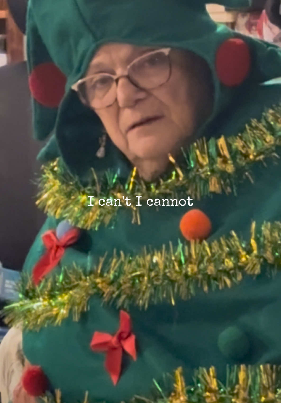 I’m not crying, you are😂 #christmas #2024 #greatfloodof2024 #poncho #festive #sentimentalaf #priorities #loveyoumom #youdeservedit #hurricanehelene #mom #grandma #illdoitmyself 