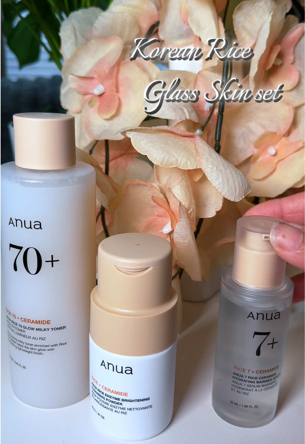 @Anua Store US Korean Rice Glass Skin set 💕#skincare #skincareroutine #riceskincare #koreanskincare #anuaskincare #beauty 