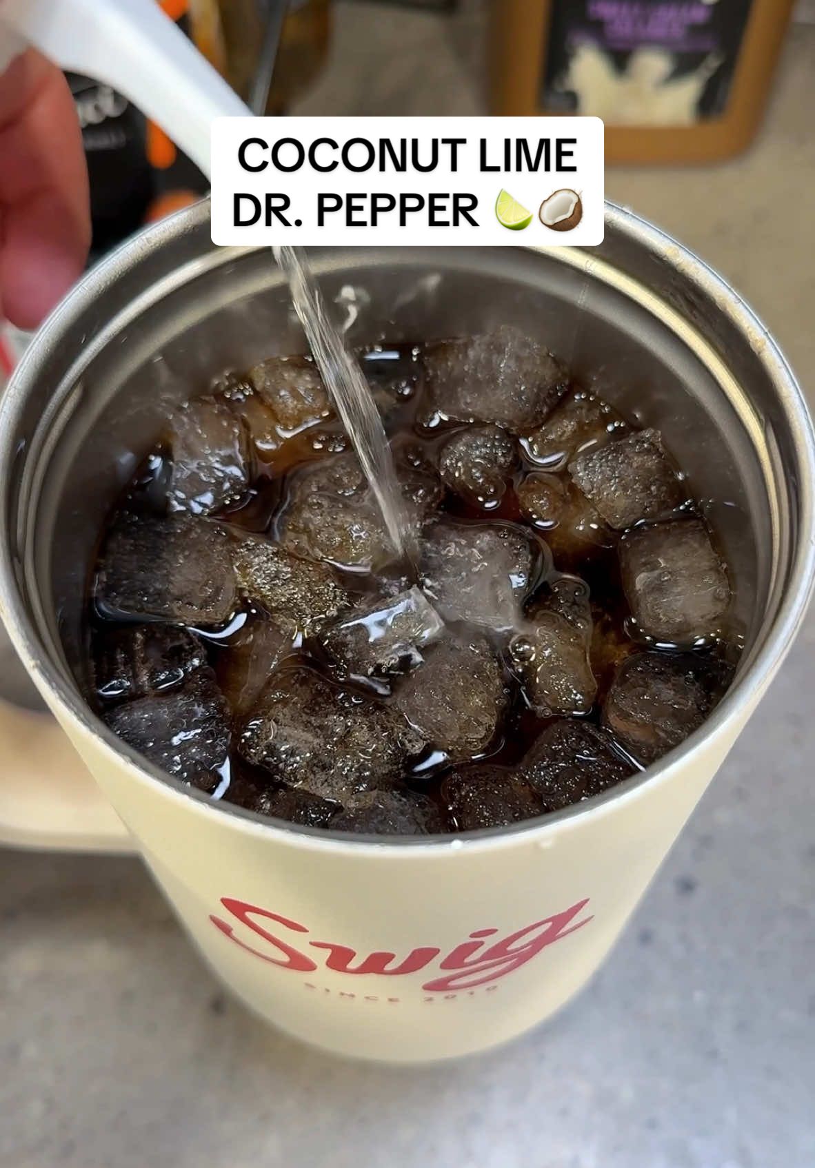 Zero Sugar COCONUT LIME Dr. Pepper 🥥🍋‍🟩 you gotta try this! @True Lemon #drpepper #zerosugar #coconut #lime #truelemon #truelime #coconutlime #dietsoda #sodarecipe #swig #dirtysoda #drinkrecipe #Recipe #truelemonpartner #morganchomps 