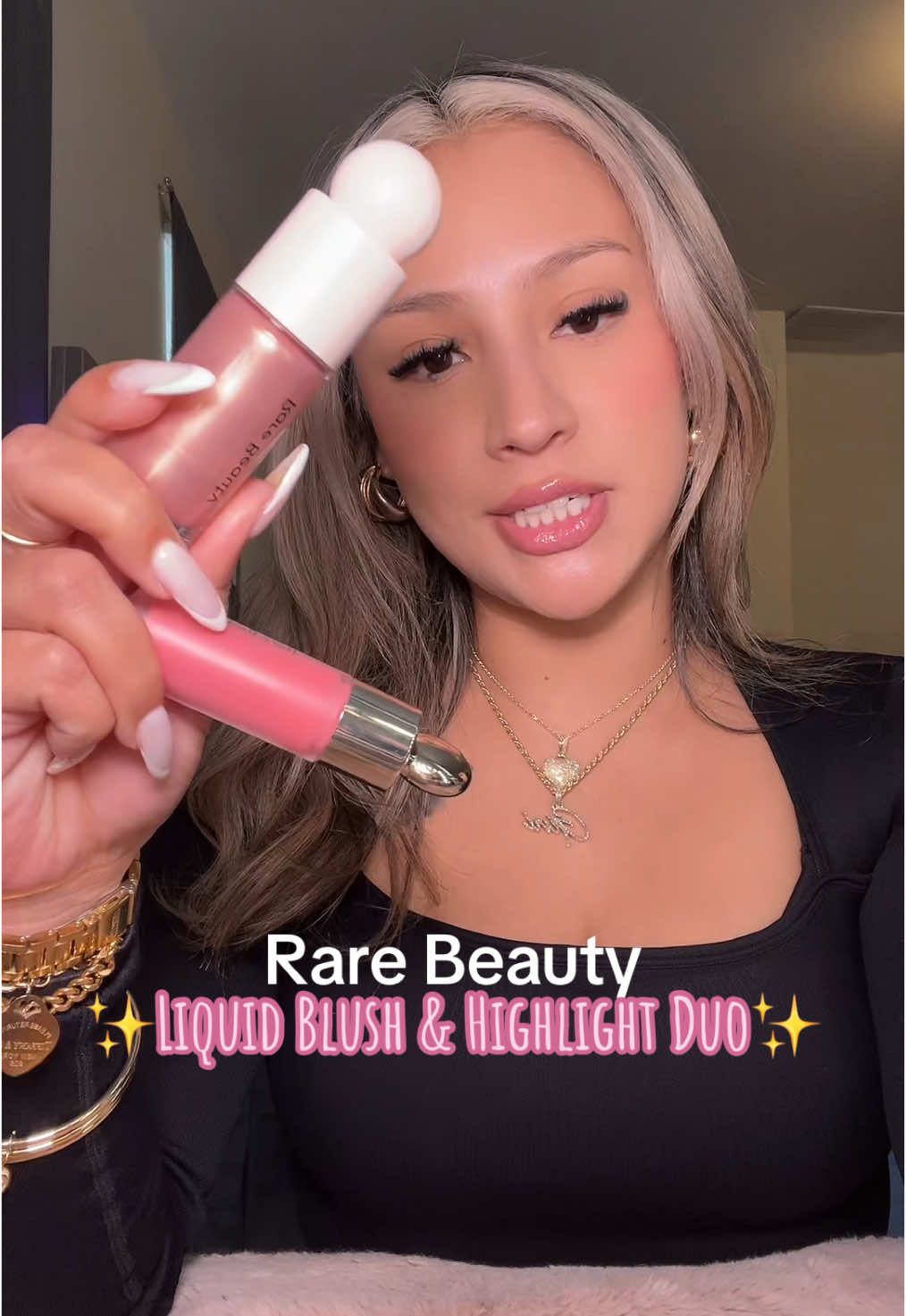 🌸Rare Beauty’s Liquid FULL SIZED Highlight + Blush Duo for an unreal price! 🫶🏼✨ Two full sizes + free shipping + a free gift?! Run, don’t walk! 💕 #rarebeauty #rarebeautyblush #rarebeautymakeup #rarebeautyhighlighter #rarebeautyliquidblush #makeupdeals #TikTokShop #tiktokshopping #newyearnewaura #tiktokshopholidayhaul #ttsdelight #tiktokshopcreatorpicks #tiktokshopnewarrivals 