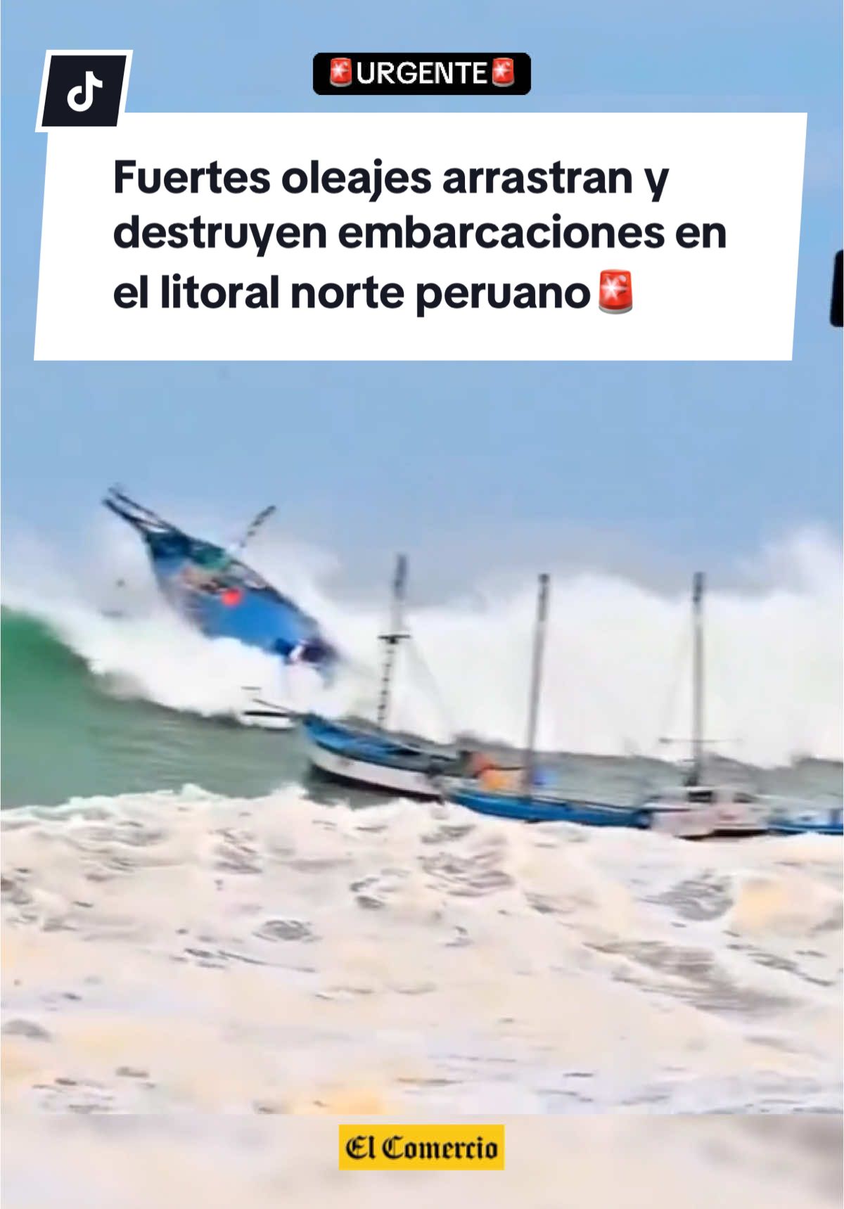 URGENTE 🚨 Fuertes oleajes arrastran y destruyen embarcaciones en el litoral norte peruano 🚨 || #Loultimo #Piura #Tumbes #oleaje #pescadores #playas #urgente #Mancora #losorganos #caboblanco #elñuro #NoticiasPeru #Viral #ElComercioPerú