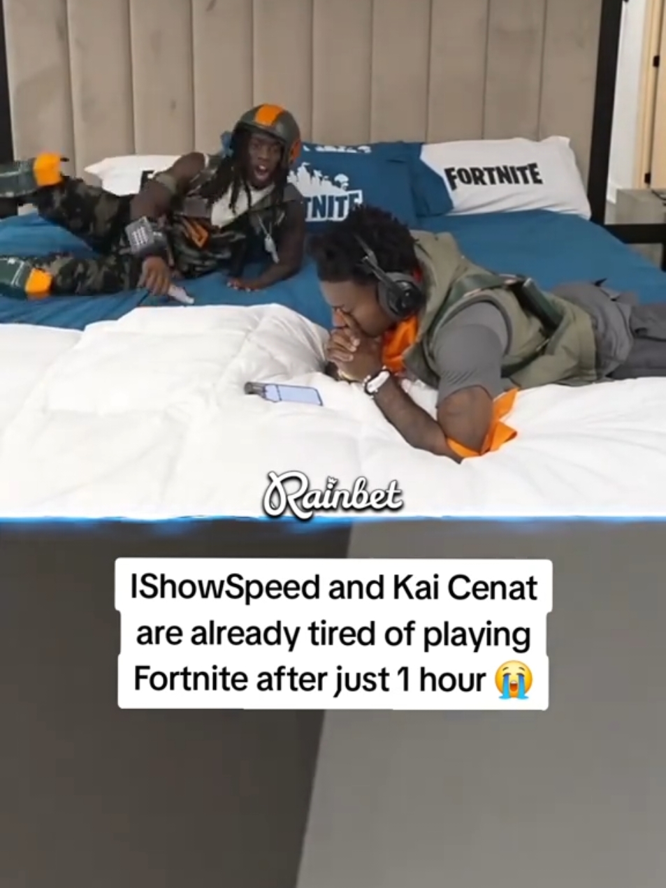 IShowSpeed and Kai Cenat are already tired of playing Fortnite after just 1 hour 😭 #ishowspeed #kaicenat #fyp 