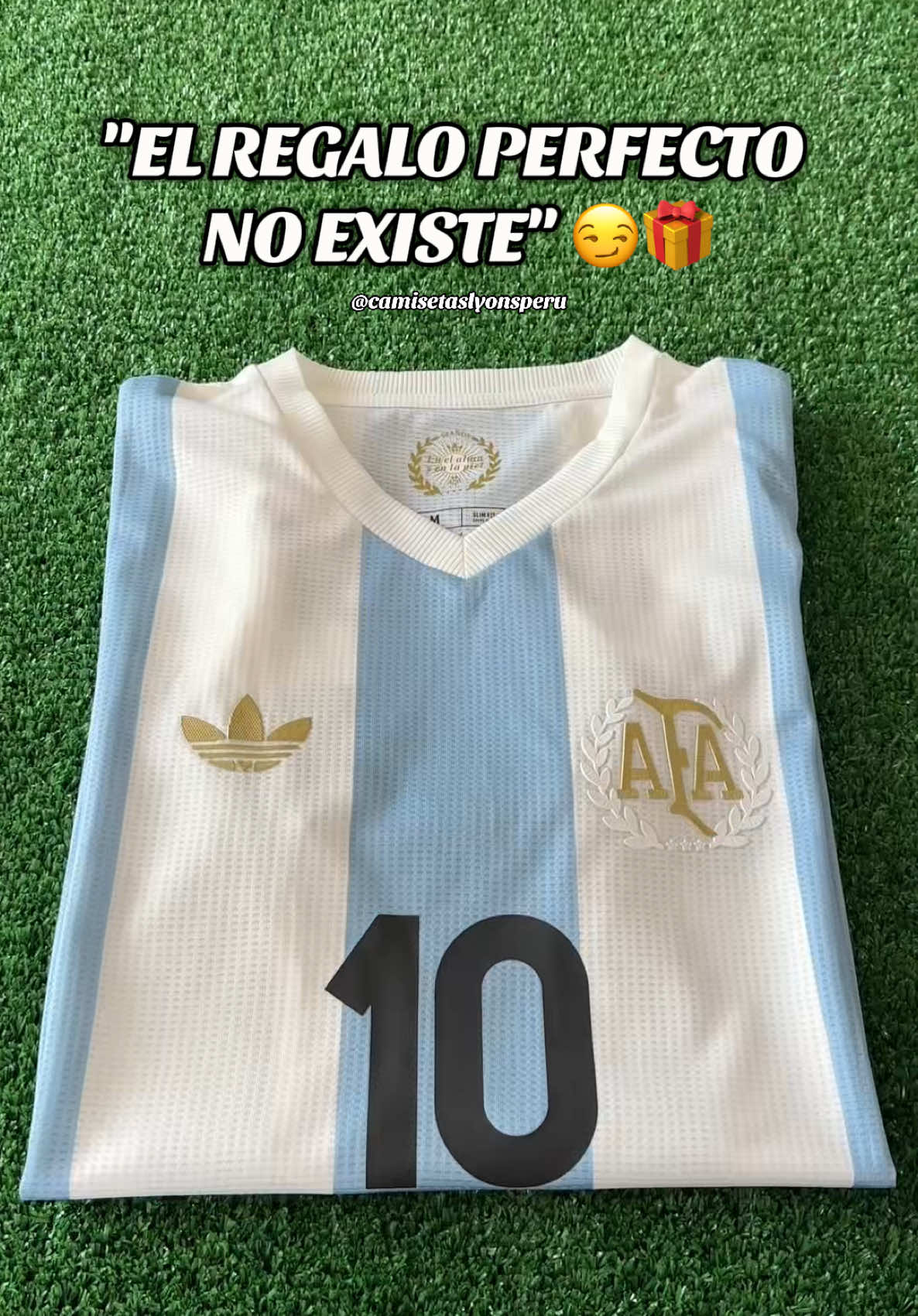 Esta camiseta de Argentina 🇦🇷 es el regalo perfecto 🎁 con la 10 de Messi 🐐 #argentina #messi #leomessi #camisetasdefutbol #footballshirt #footballjersey #parati 