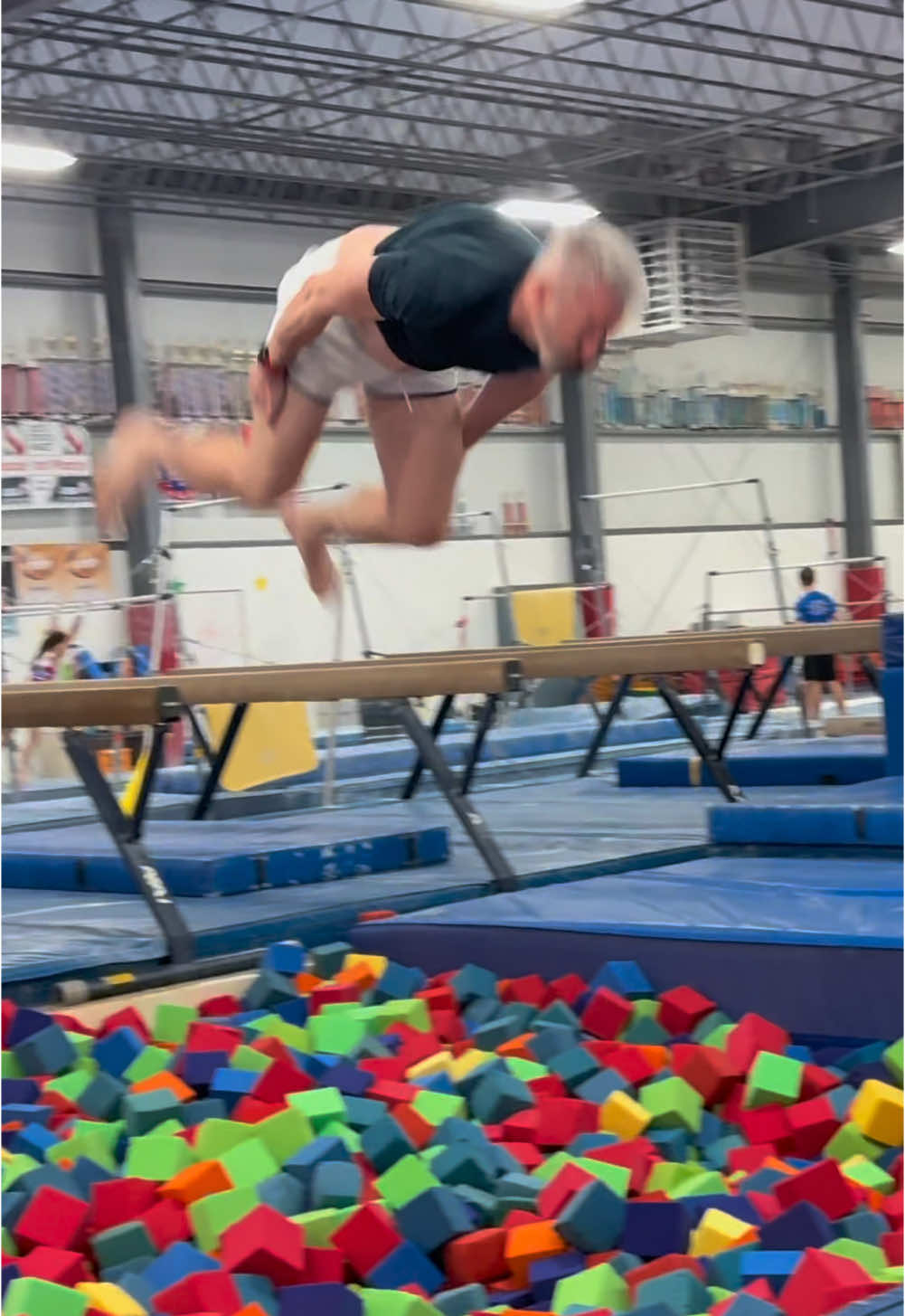 Yet another former athlete on their college break challenging me to a tumble off -  today, however, my twisting was coming for my knee - but as always you get up every time ya fall and go again!  💪🤸‍♀️✨ #TumblingWithMegan #Fullin 🔄 #DoubleFull 🔁 #DoubleDouble 🔁#GymnasticsAt45 🤸‍♀️🔥 #BrestyanLegs🦵💥 #AchillesOfSteel 🏋️‍♂️🦶 #GymnasticsInYour40s 🎉 #OksanaIamComingForYa 👑 #AdultGymnastics 🤸‍♂️🙌 #CanIAtLeastBeTheFlipMascot 🤹‍♀️🤣 #AgeIsJustANumber 🔢💫 #FightSong #GetUpEverytimeYouFall #IStillGotALotOfFireLeftInMe #StickIt