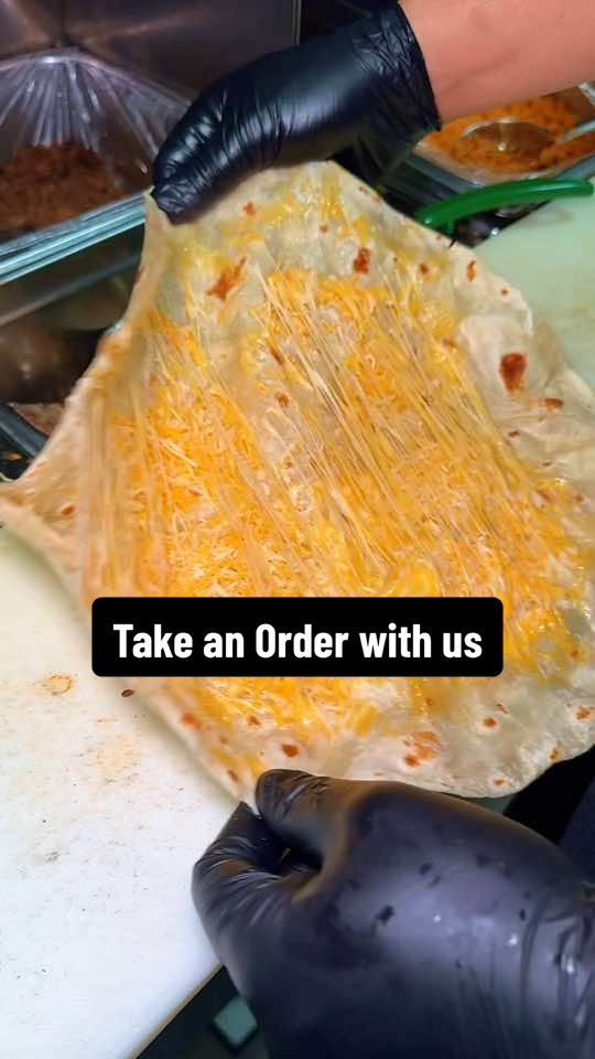 Take an order with us #drivethru #foodorder #prepareanorderwithme #loadedfries #chickenquesadilla 