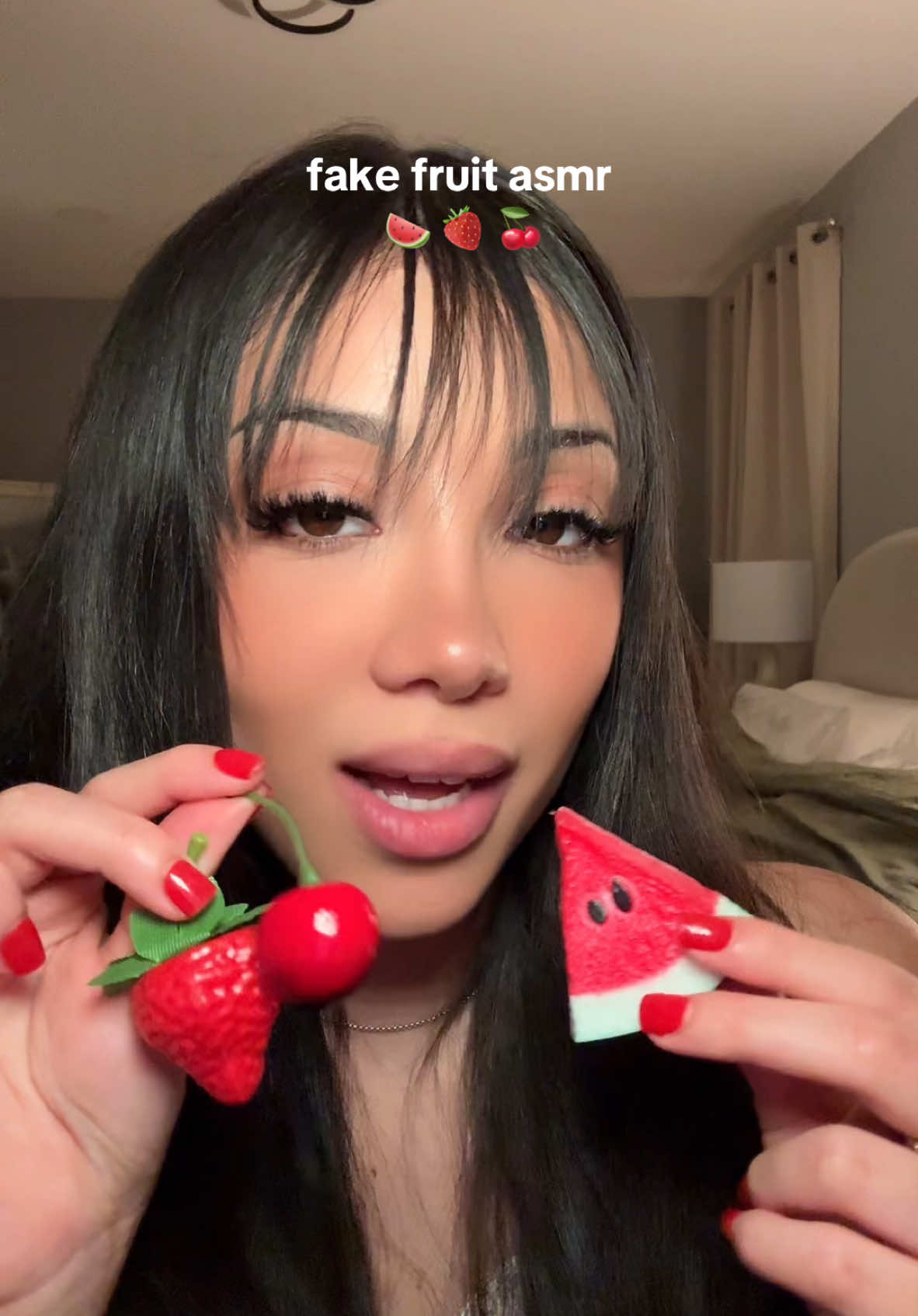 Which fake fruit sounds the best? #asmr #fake #fruit 