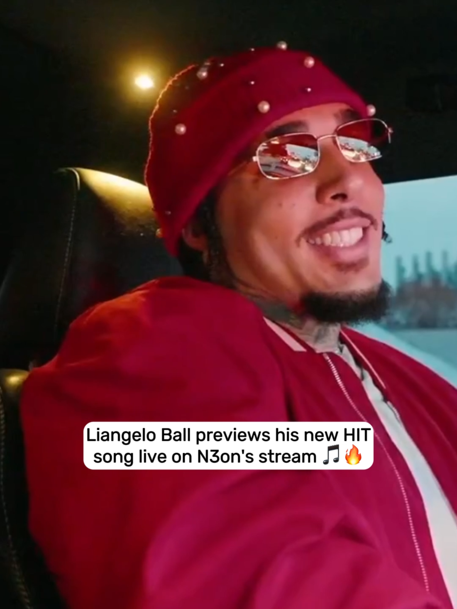 Liangelo Ball previews his new HIT song live on N3on's stream 🎵 #n3on #n3onclips #viral #fyp #liangeloball #bigballerbrand