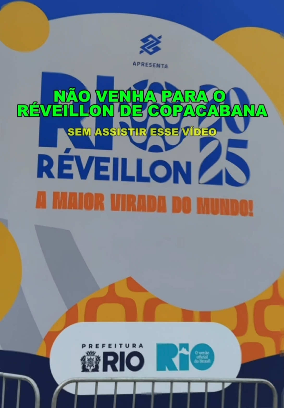 Ao passar ó réveillon e Copacabana ? Pega a visão 🎬 #reveillon #copacabana 