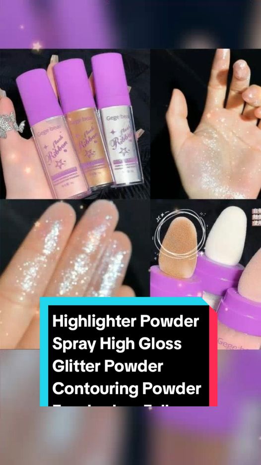 Highlighter Powder Spray High Gloss Glitter Powder Contouring Powder Eyeshadow Full Body Makeup under ₱29 pesos! Don't miss out! Tap the link below! #highlighterpowderspray #TikTokShop #tiktokfinds #TikTokFashion #tiktokaffiliate #tiktokph #LearnOnTikTok