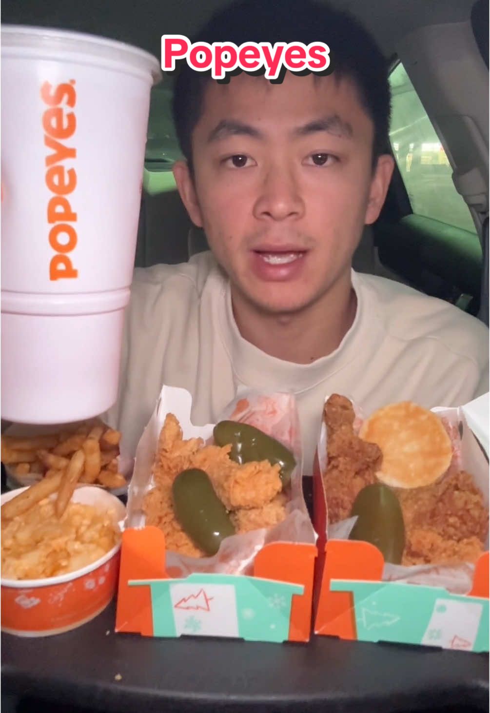 @Popeyes hits different at midnight 🔥 #food #Foodie #foodreview #popeyes #chicken #mukbang #asmr #tastetest #spicy #fyp #fastfood #eating 