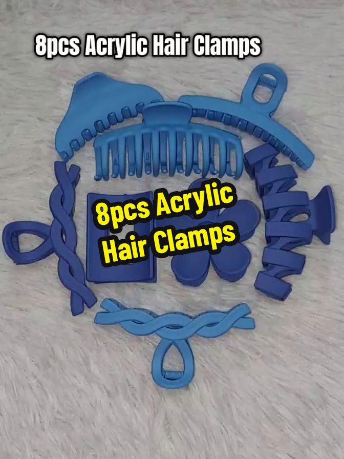 8pcs Acrylic Hair Clamps #hairclamp #hairclip #hairaccessories #tiktokfinds #tiktokfindsph #fypp #fyp #fypシ゚viral #foryou #fypage #fyforyou #fyppppppppppppppppppppppp 